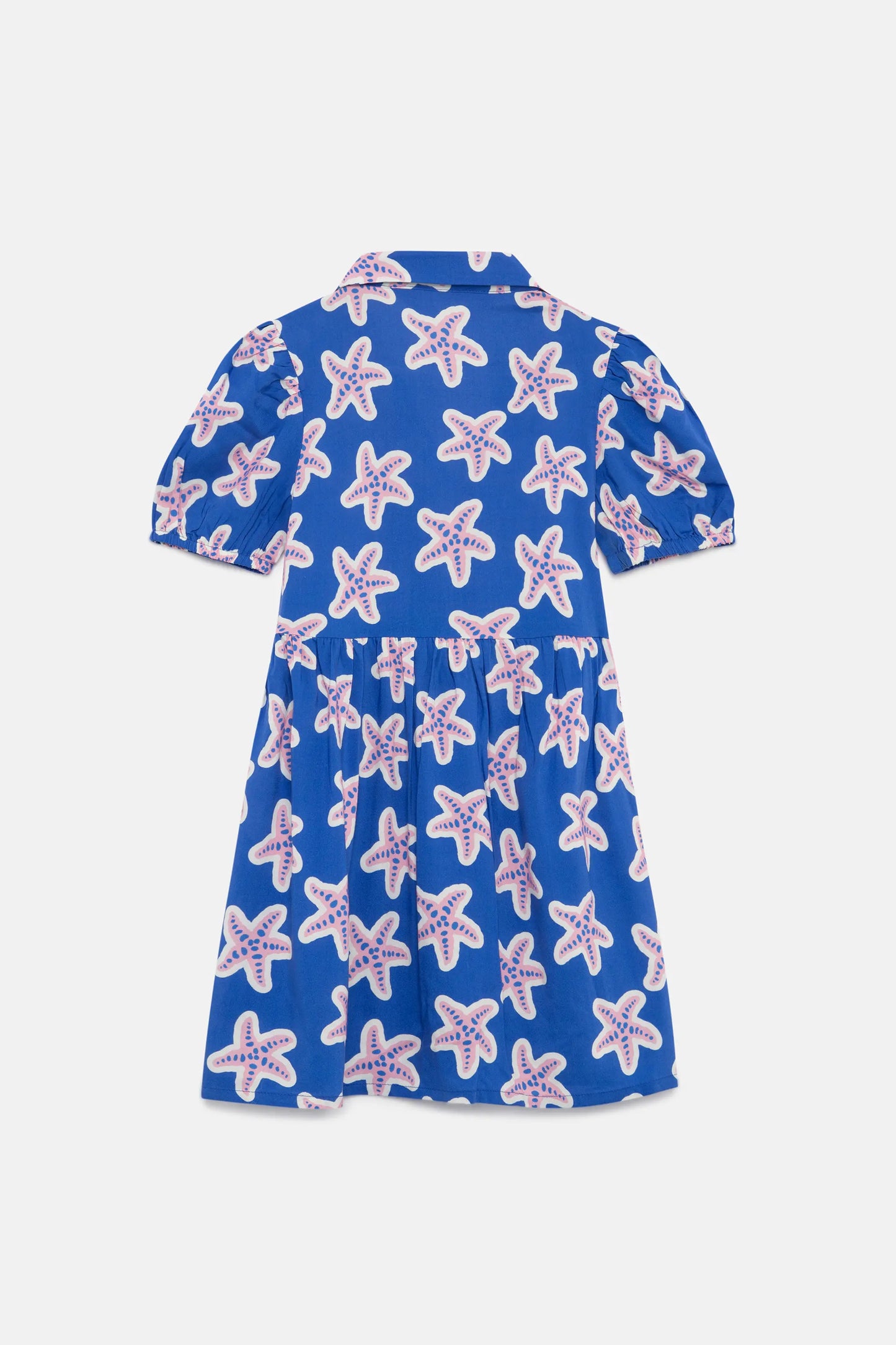 Vestido corto de niña en rayón LENZING™ ECOVERO™ de estrellas