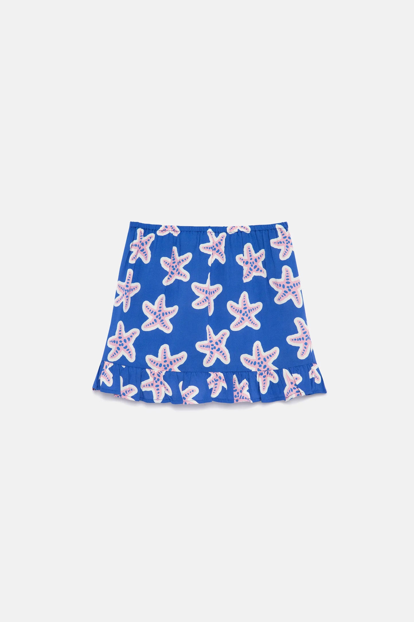 Falda corta de niña en rayón LENZING™ ECOVERO™ de estrellas