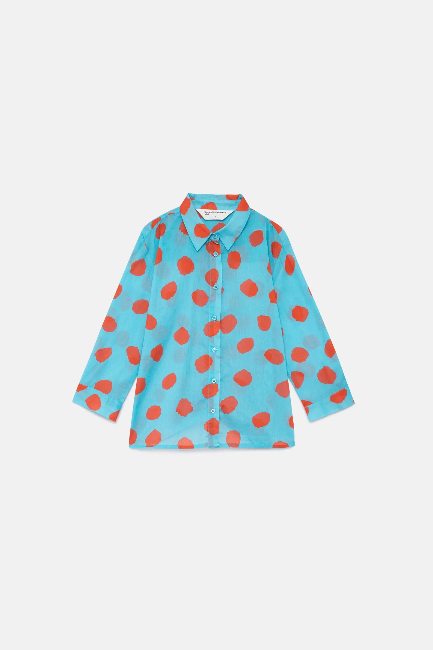 Unisex Blue Polka Dot Shirt