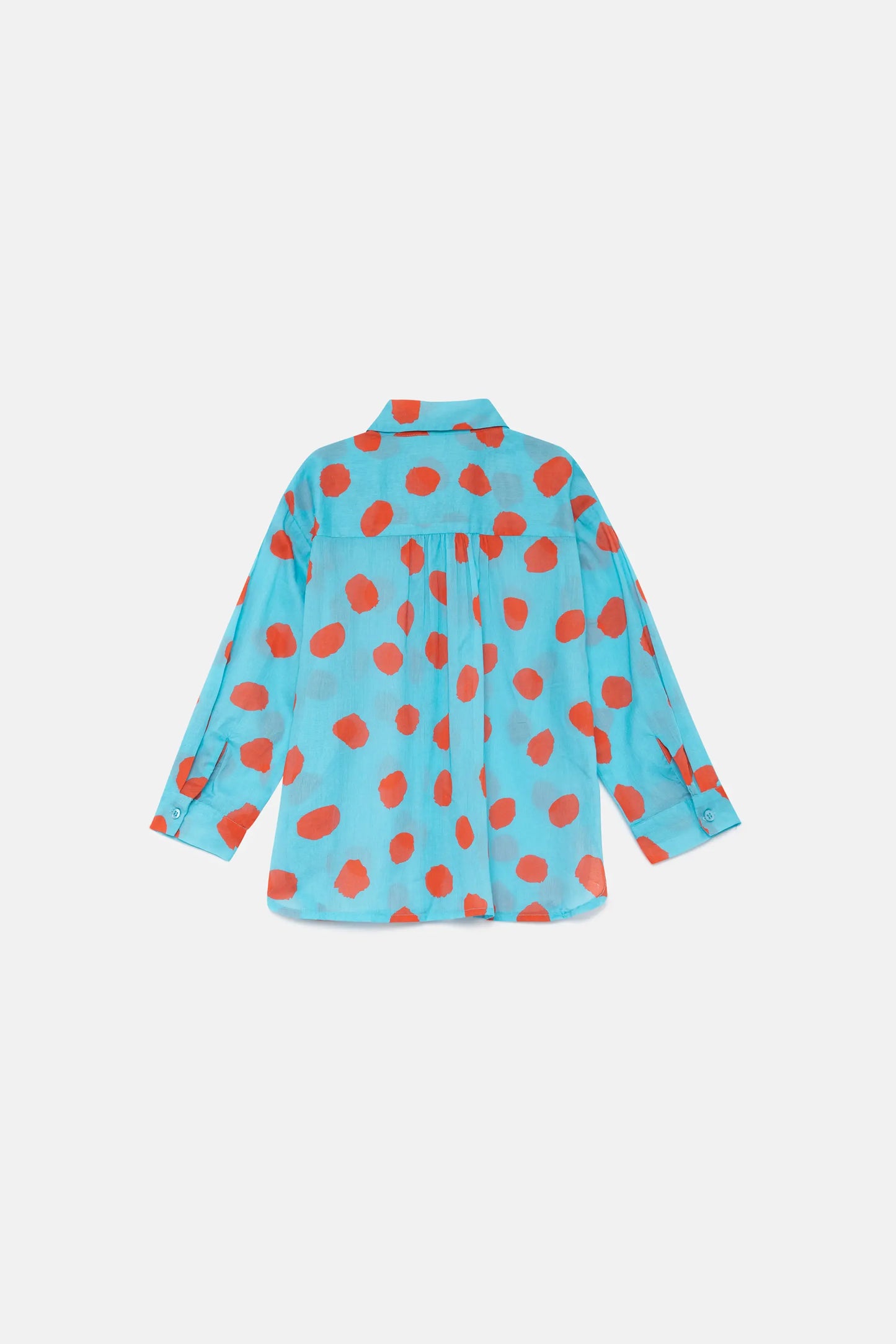Unisex Blue Polka Dot Shirt