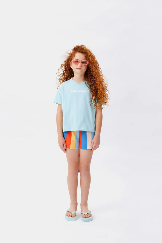 Camiseta unisex Need Vacations azul