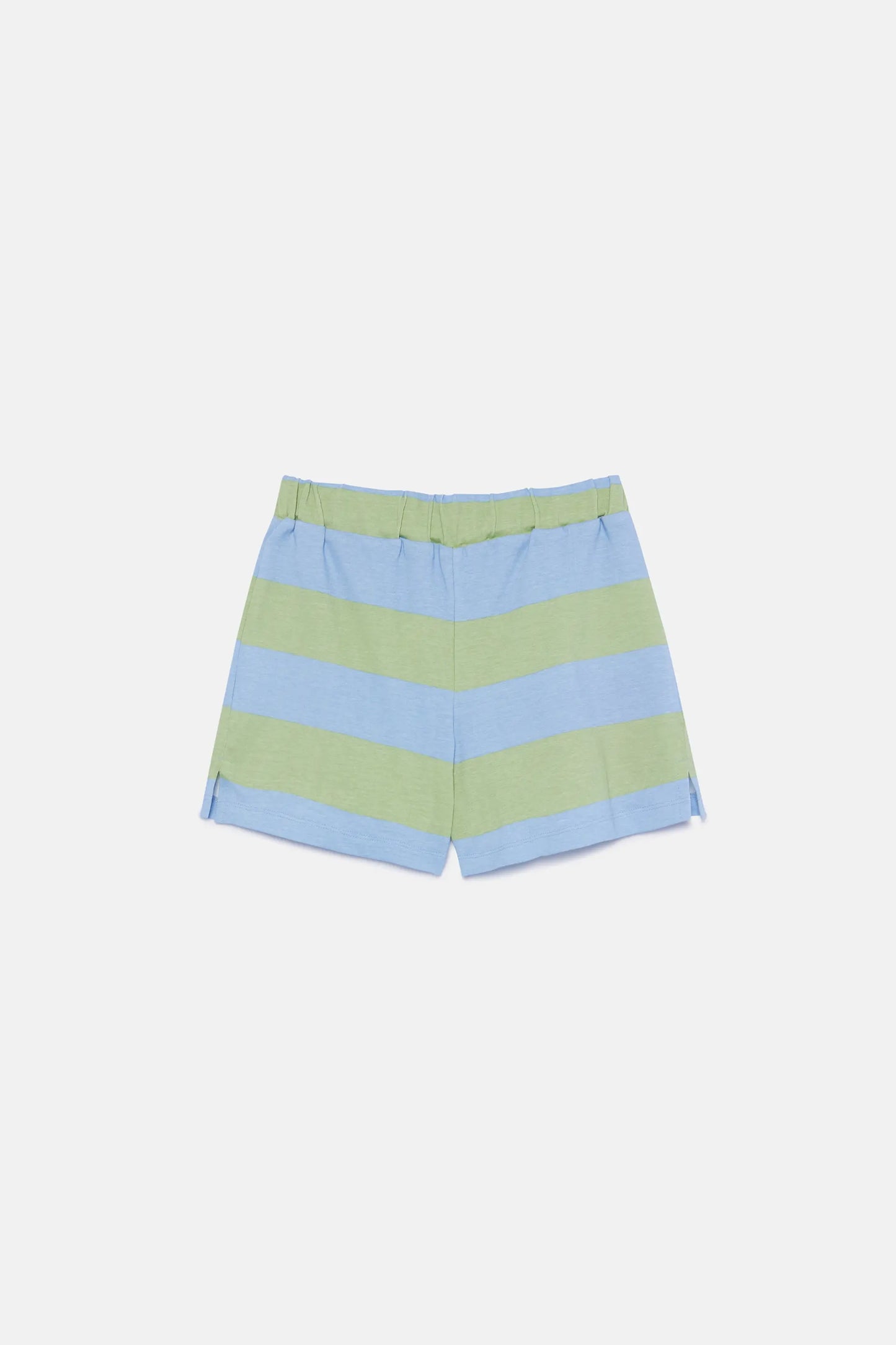 Pantaloncini unisex a righe verdi e blu