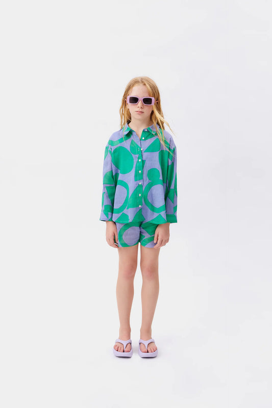 Camisa unisex geométrico Afrik