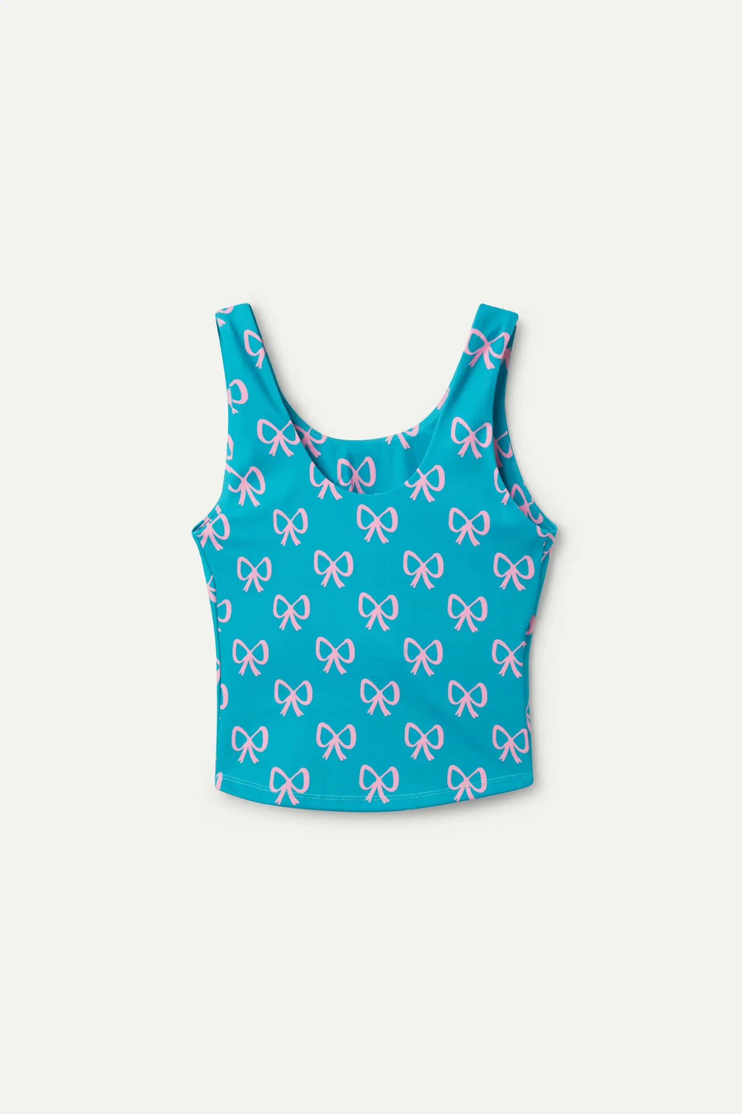 Bow-print sports top