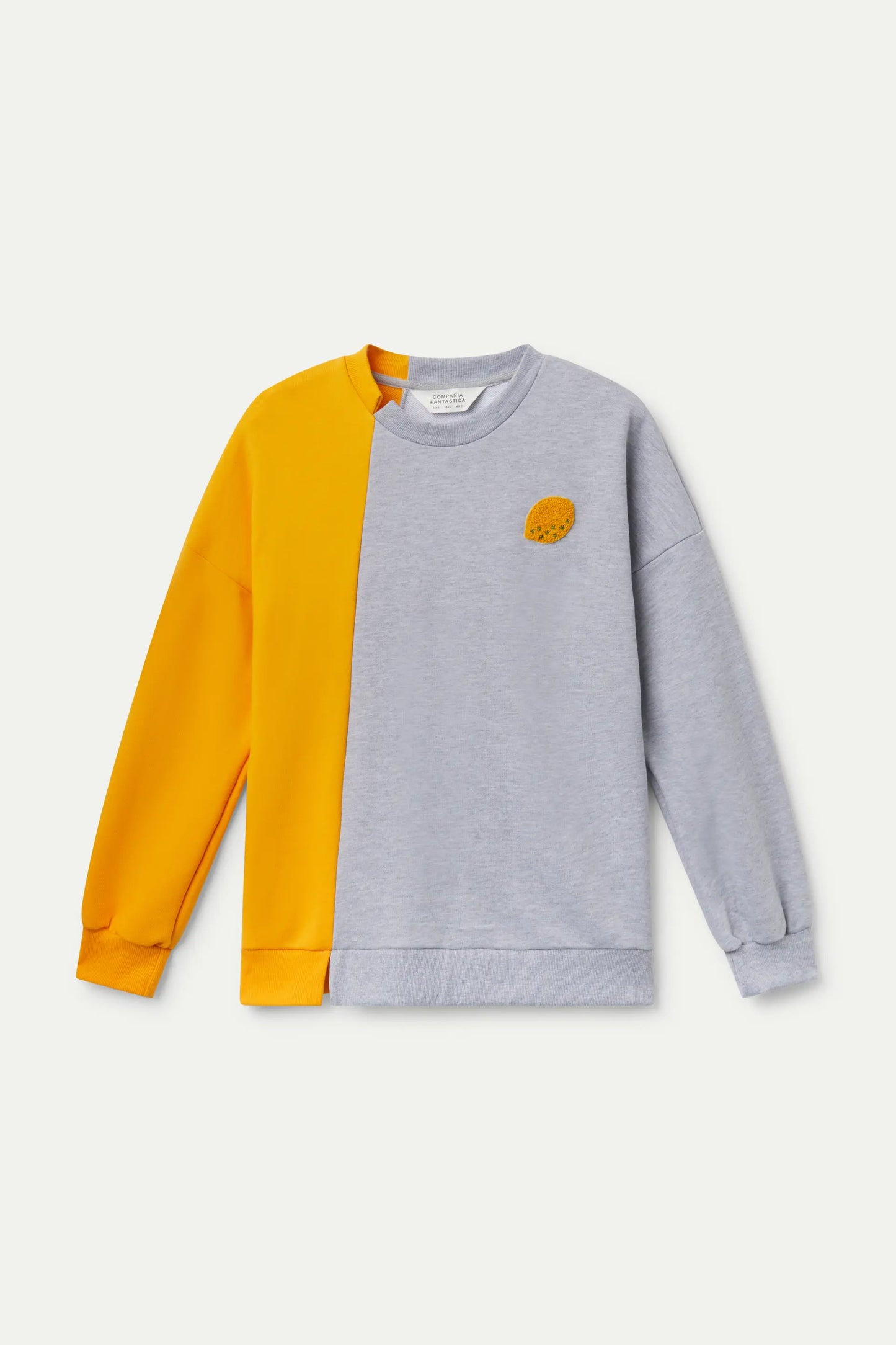 Sudadera bicolor gris