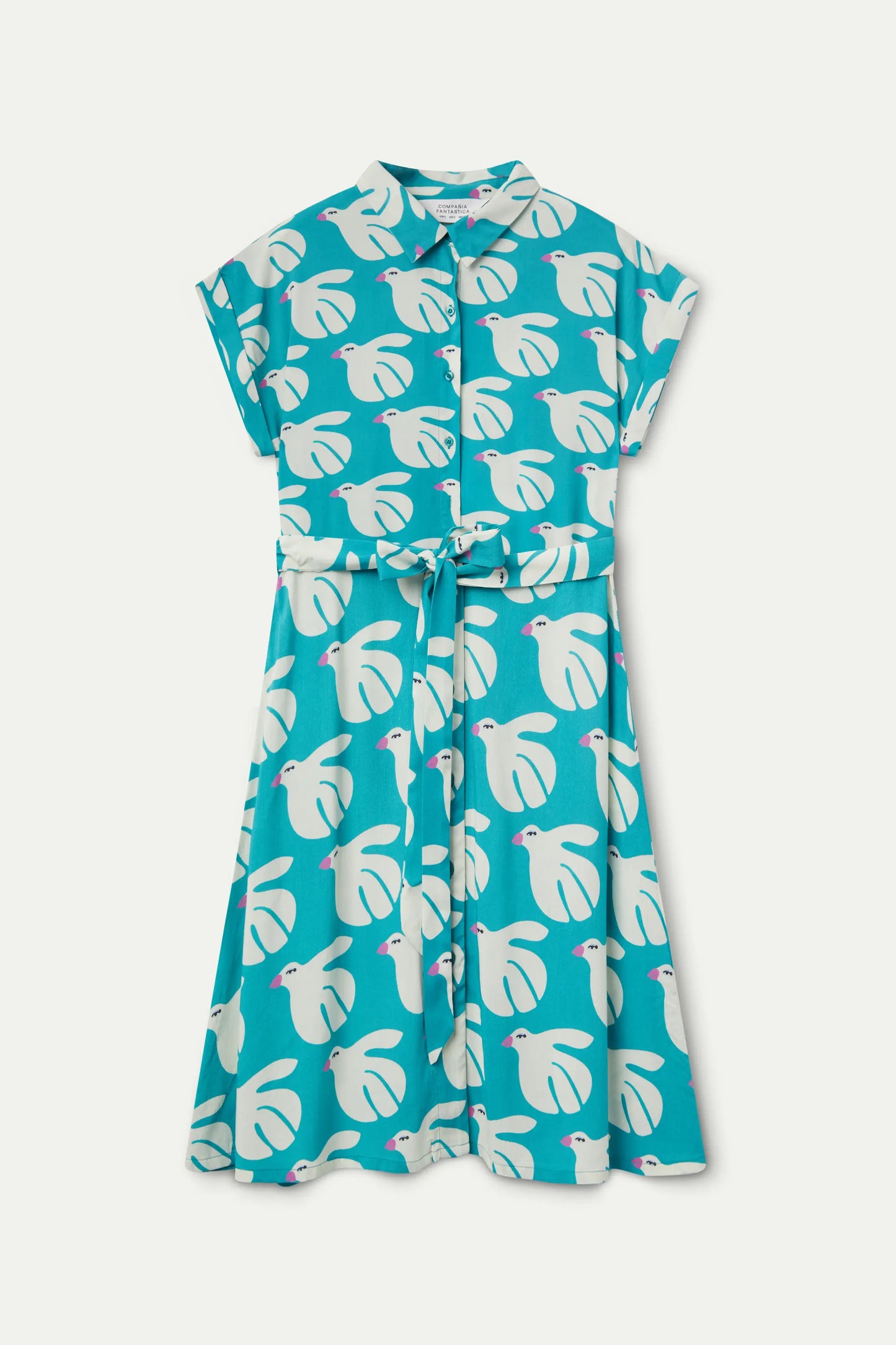 Vestido midi rayón LENZING™ ECOVERO™ estampado Dove