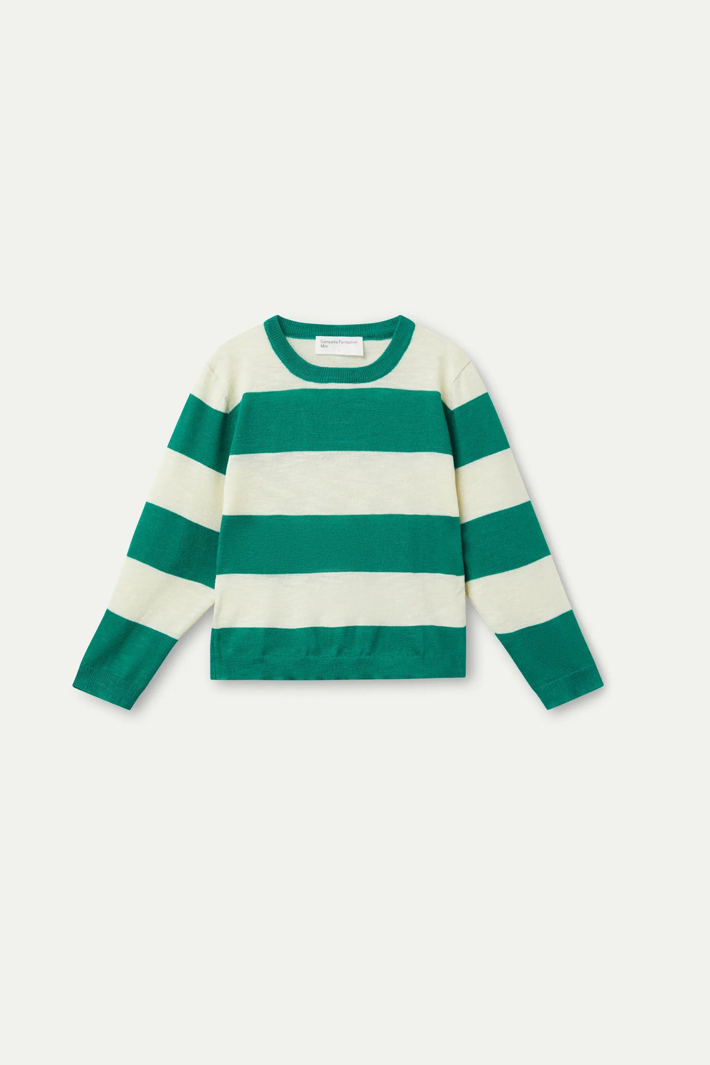 Maglione unisex con stampa a righe verdi