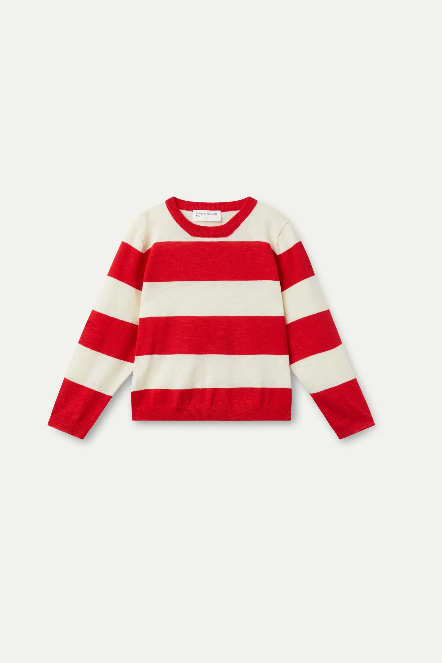 Maglione unisex con stampa a righe rosse