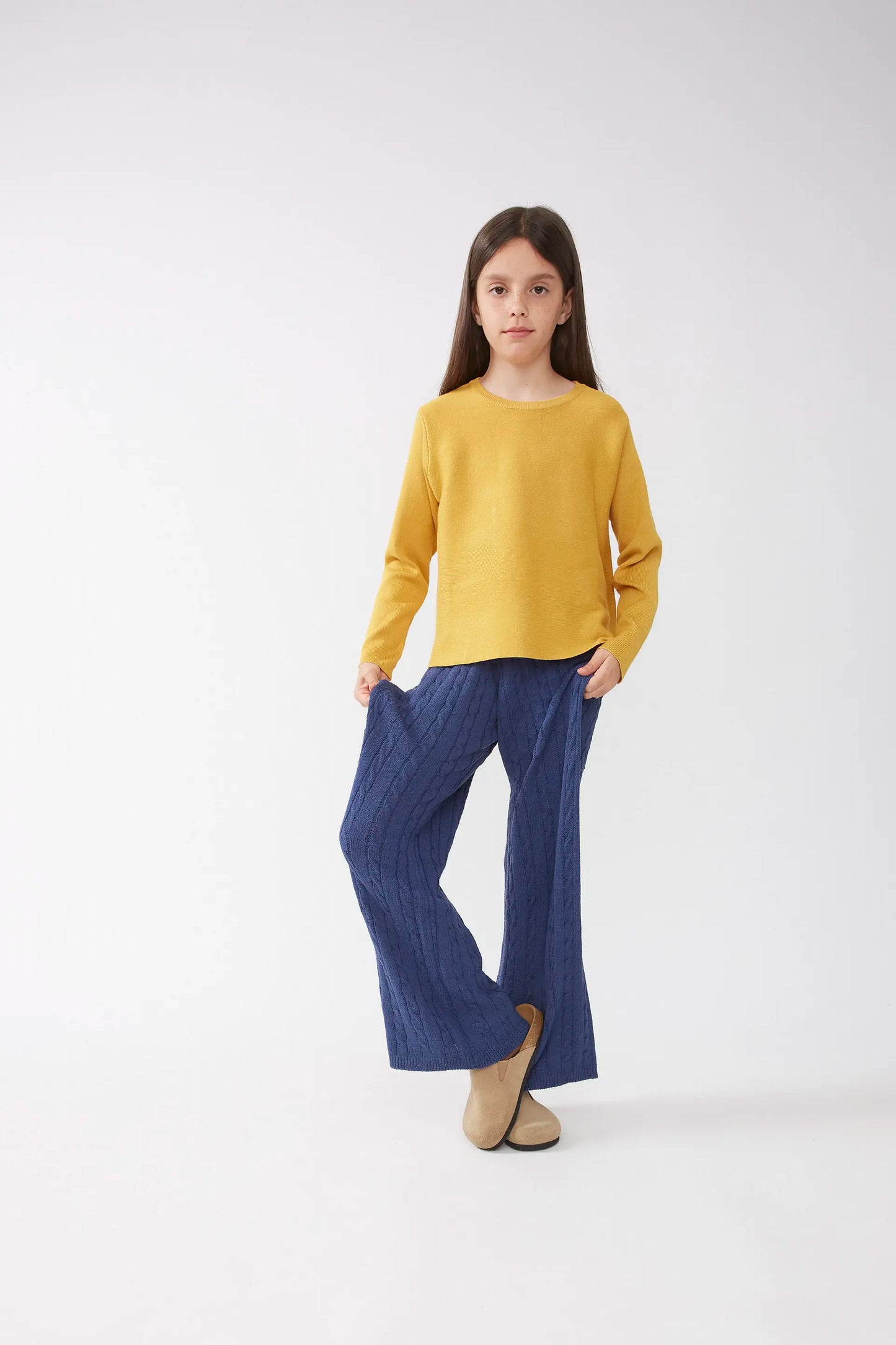 Unisex yellow knit sweater