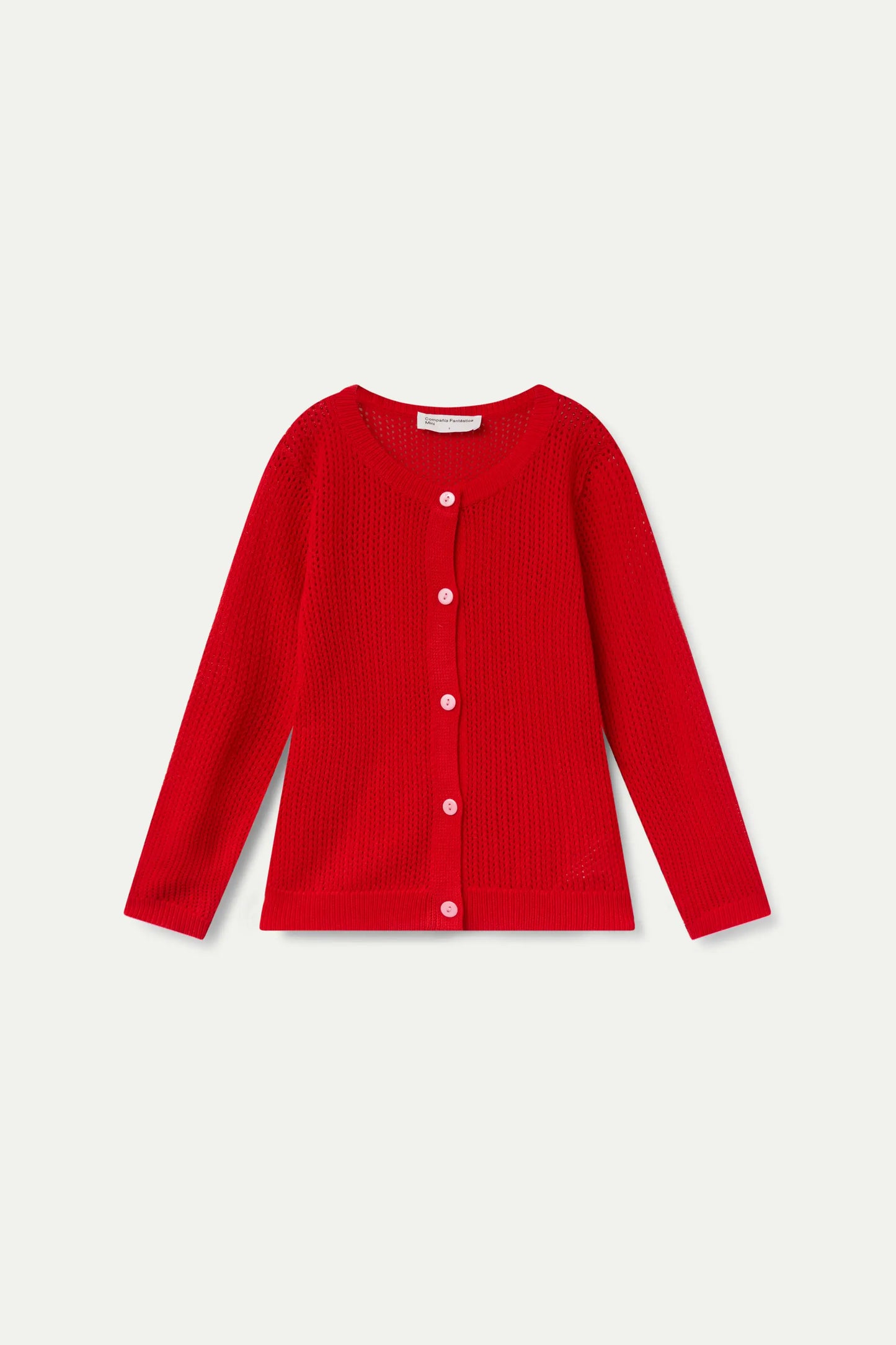 Cárdigan espiga rojo