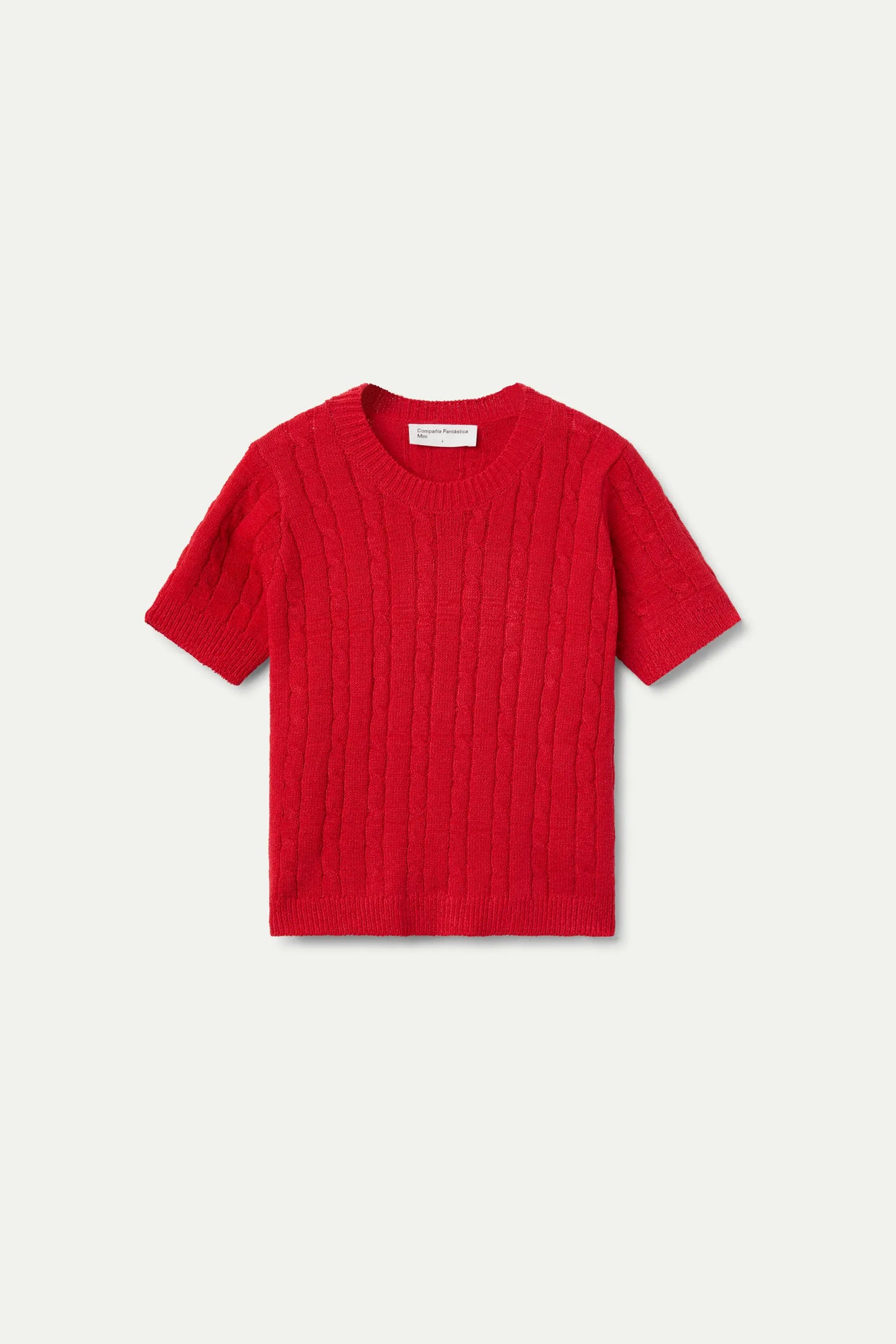 Jersey de niña manga corta rojo