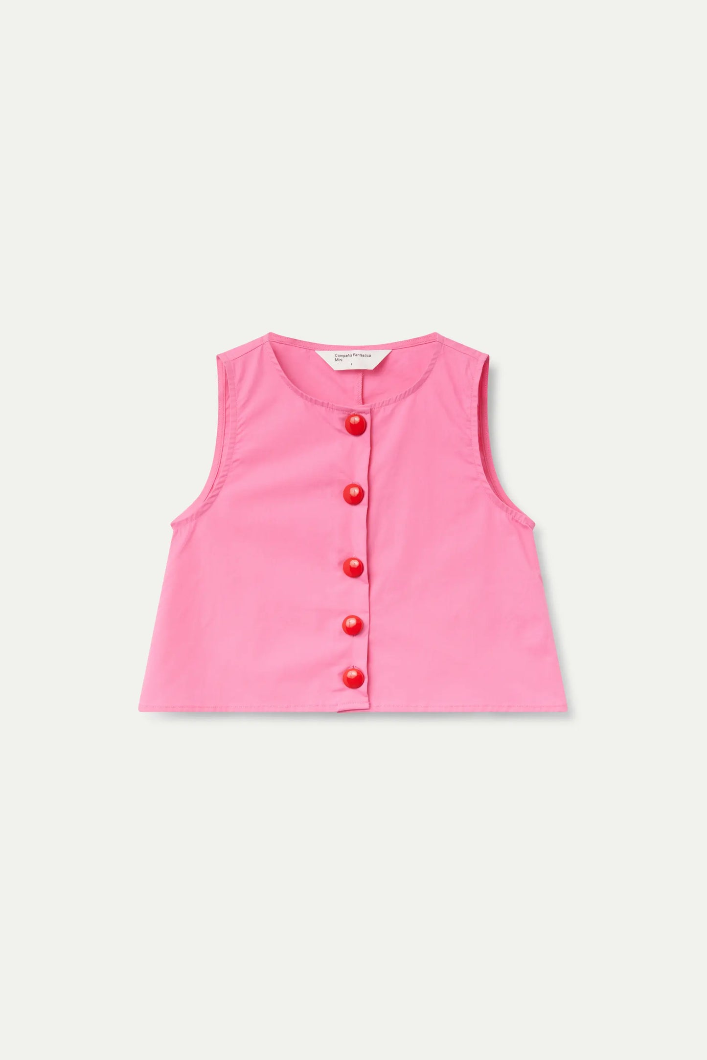 Pink button girl top