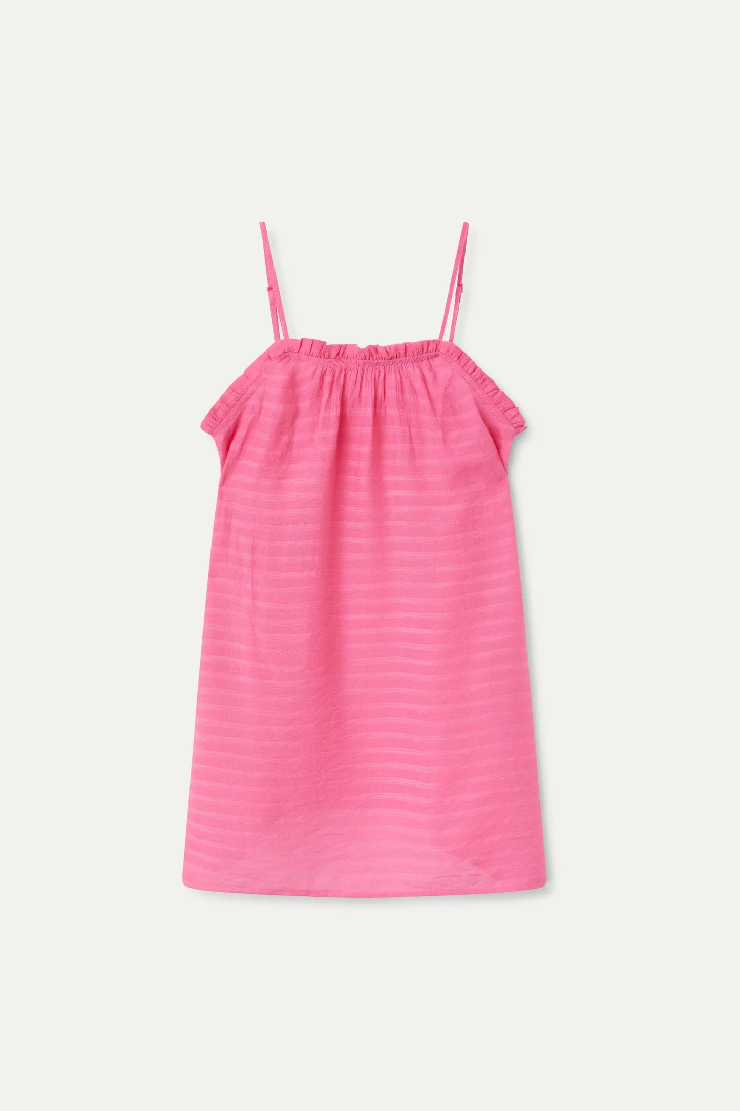 Short pink strappy girl dress