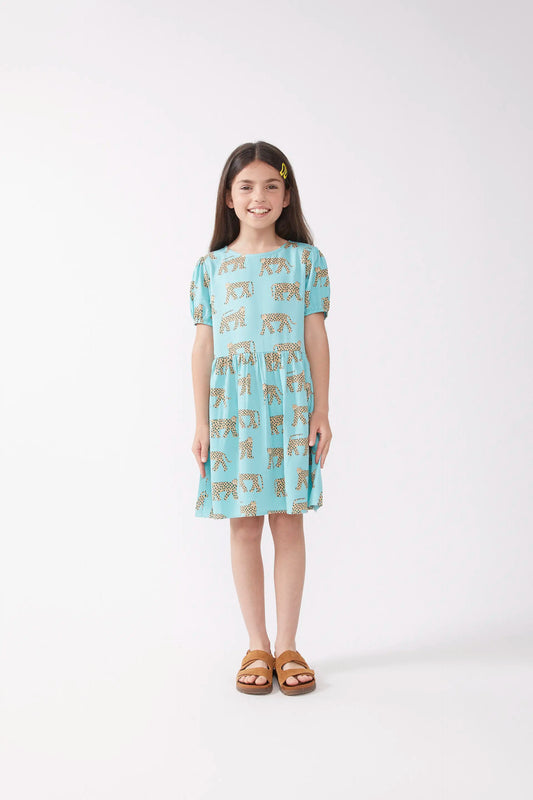 Vestido corto de niña estampado Jaguar