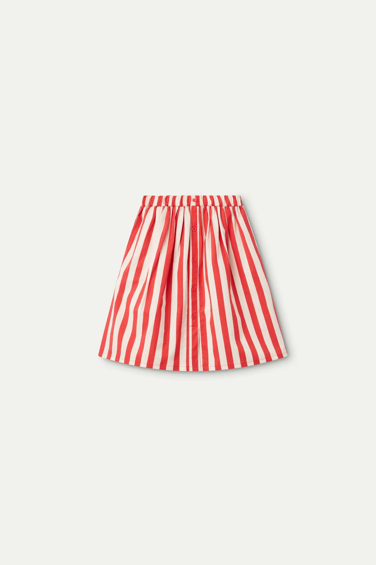 Red striped midi skirt for girls