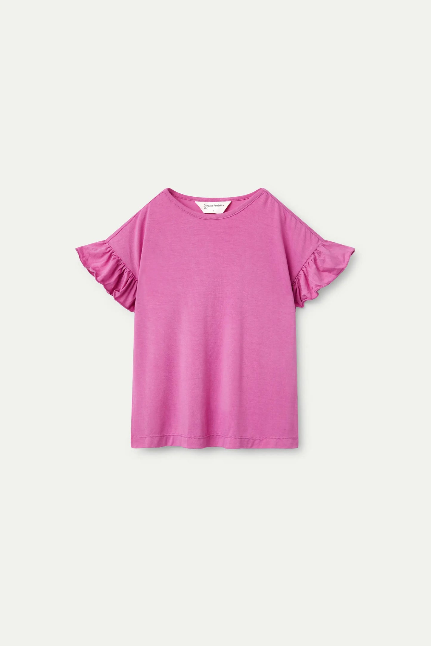 Top de niña con volantes rosa