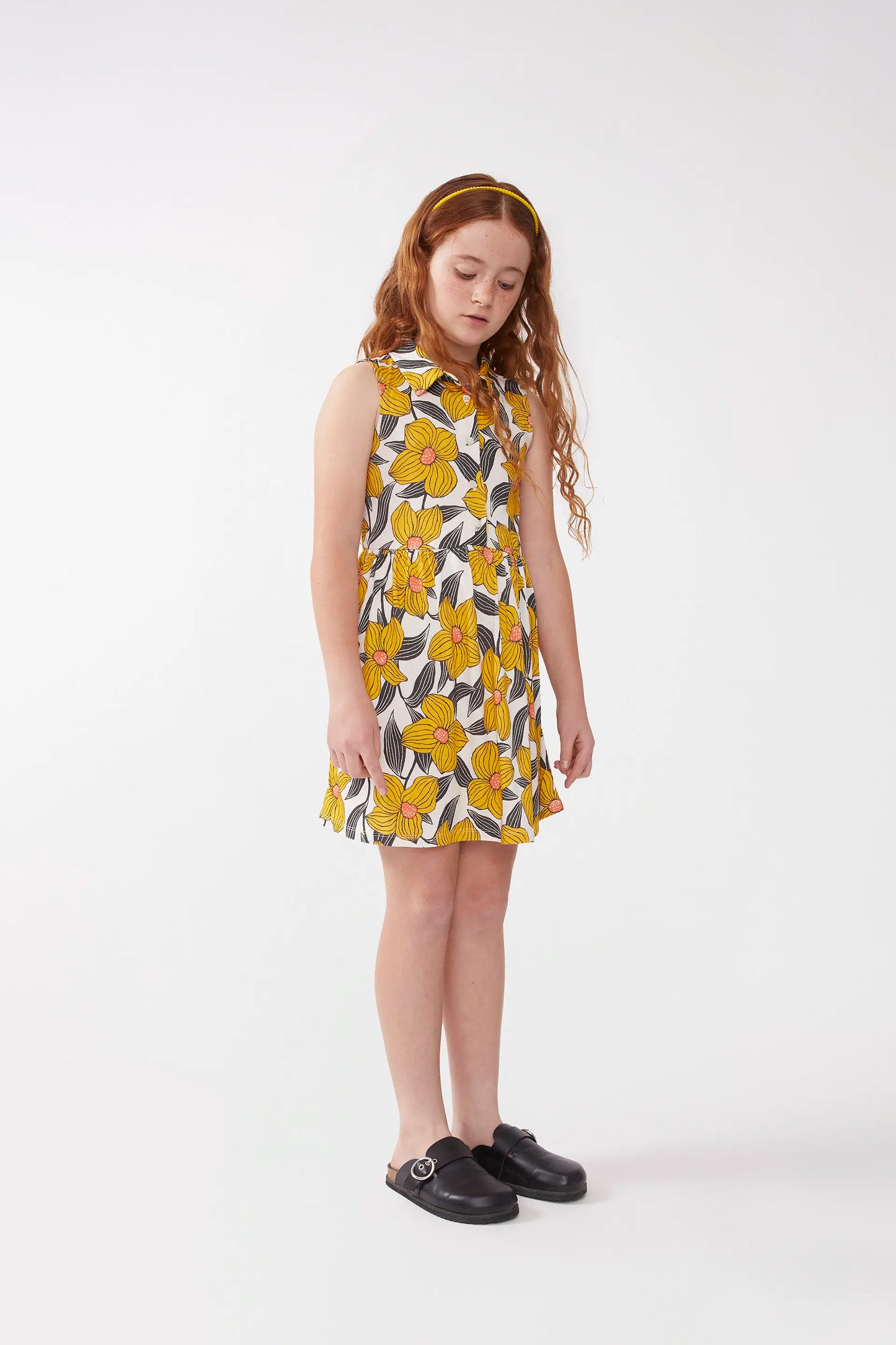 Short dress for girls with floral print Narciso