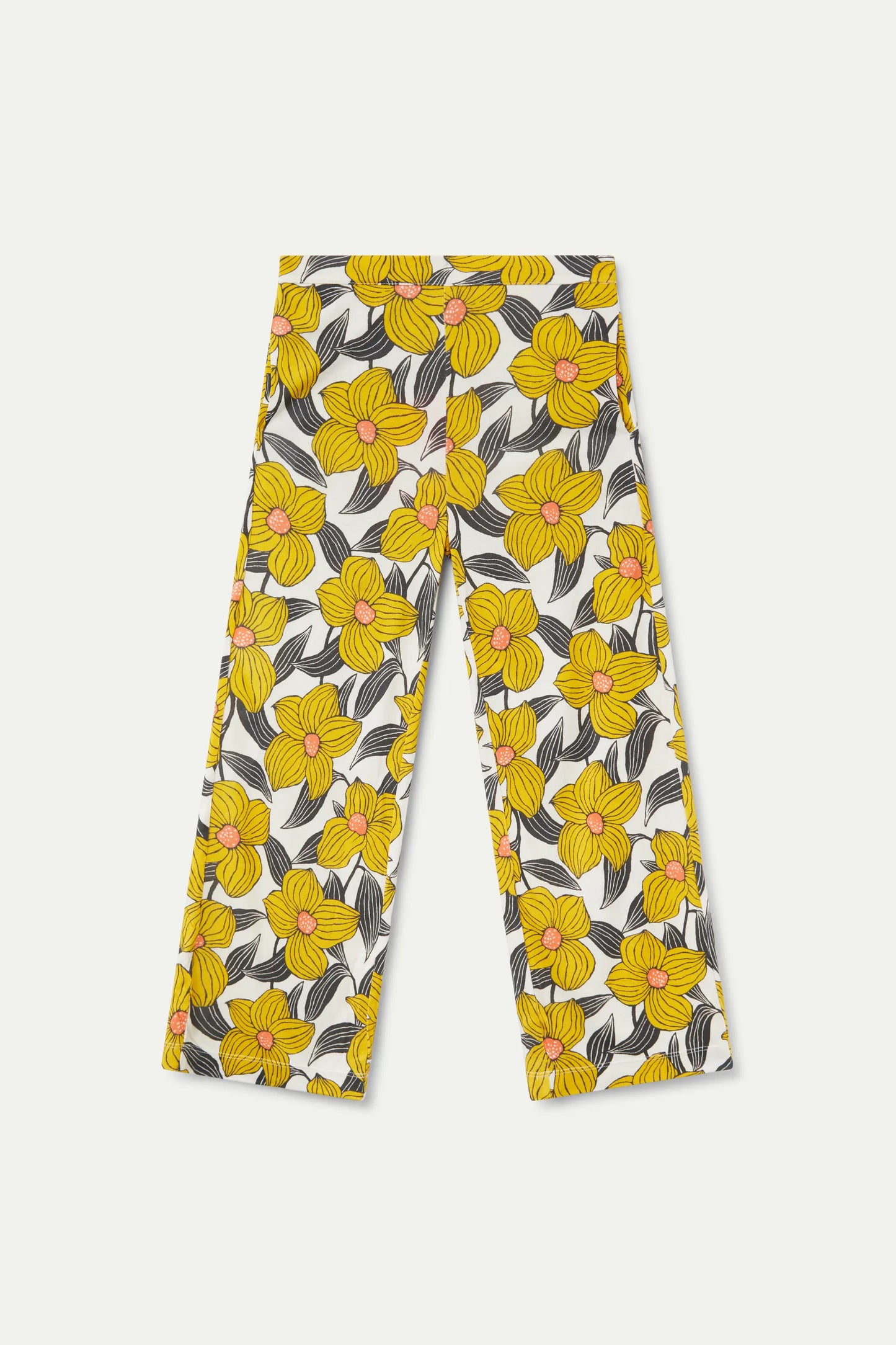 Girl's trousers with Narciso floral print