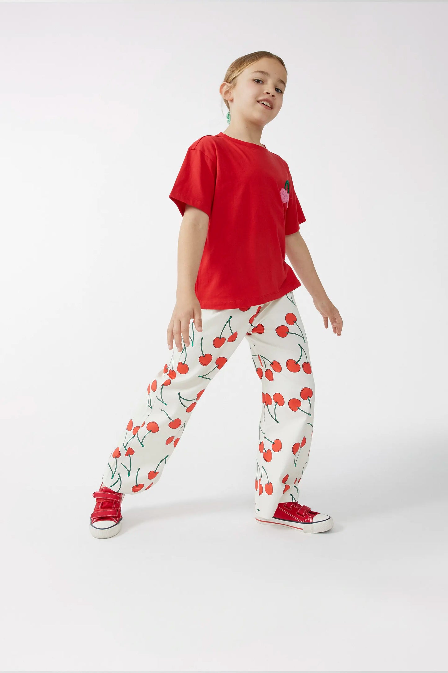 Unisex cherry print t-shirt