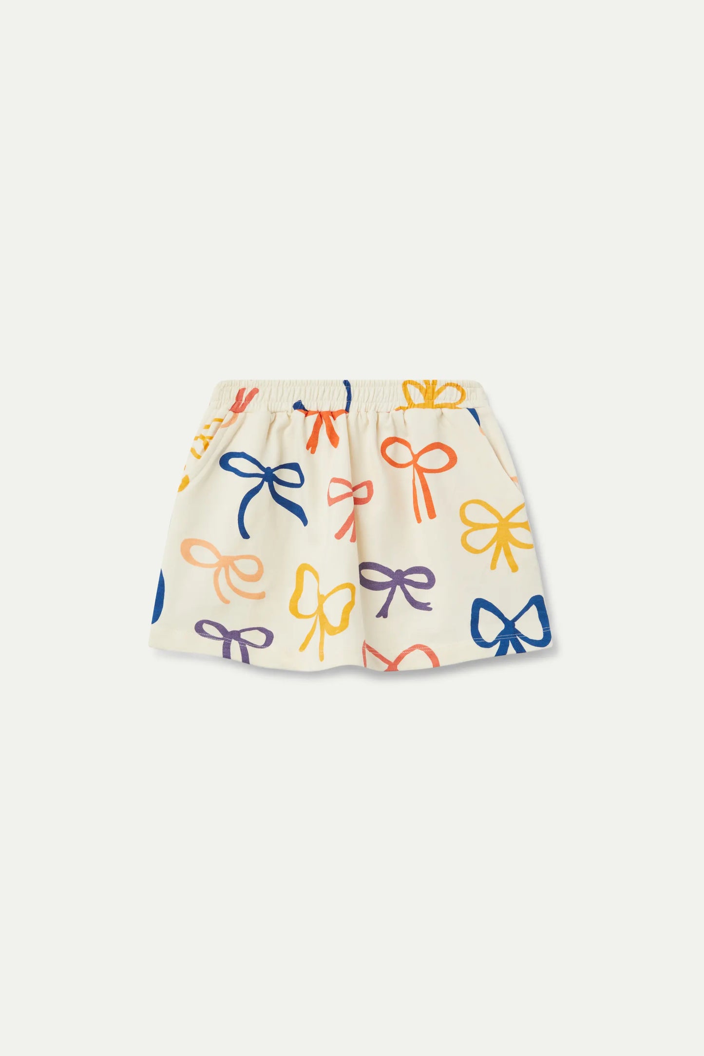 Falda corta de niña estampado de lazos