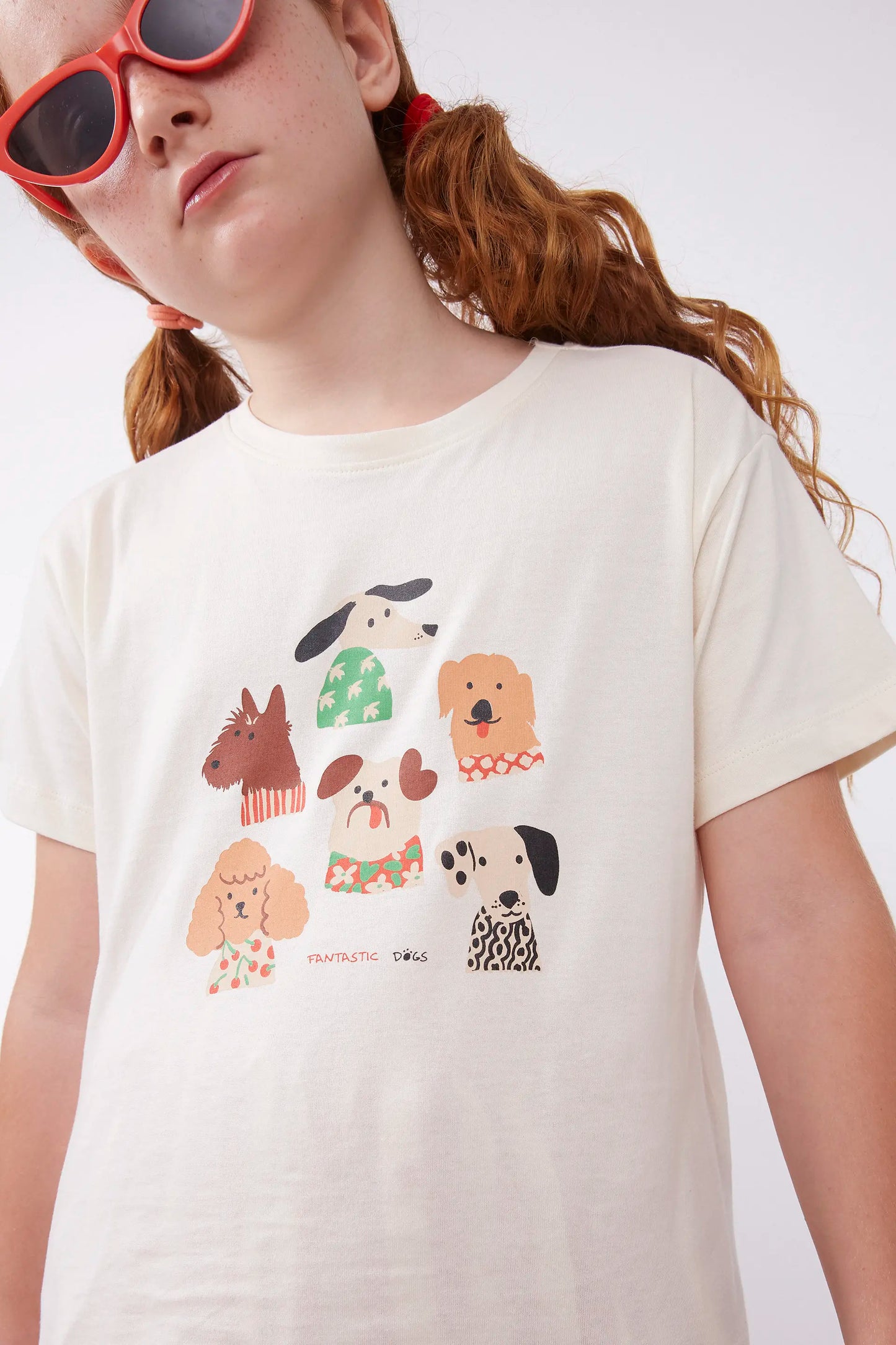 T-shirt unisex con stampa di cane
