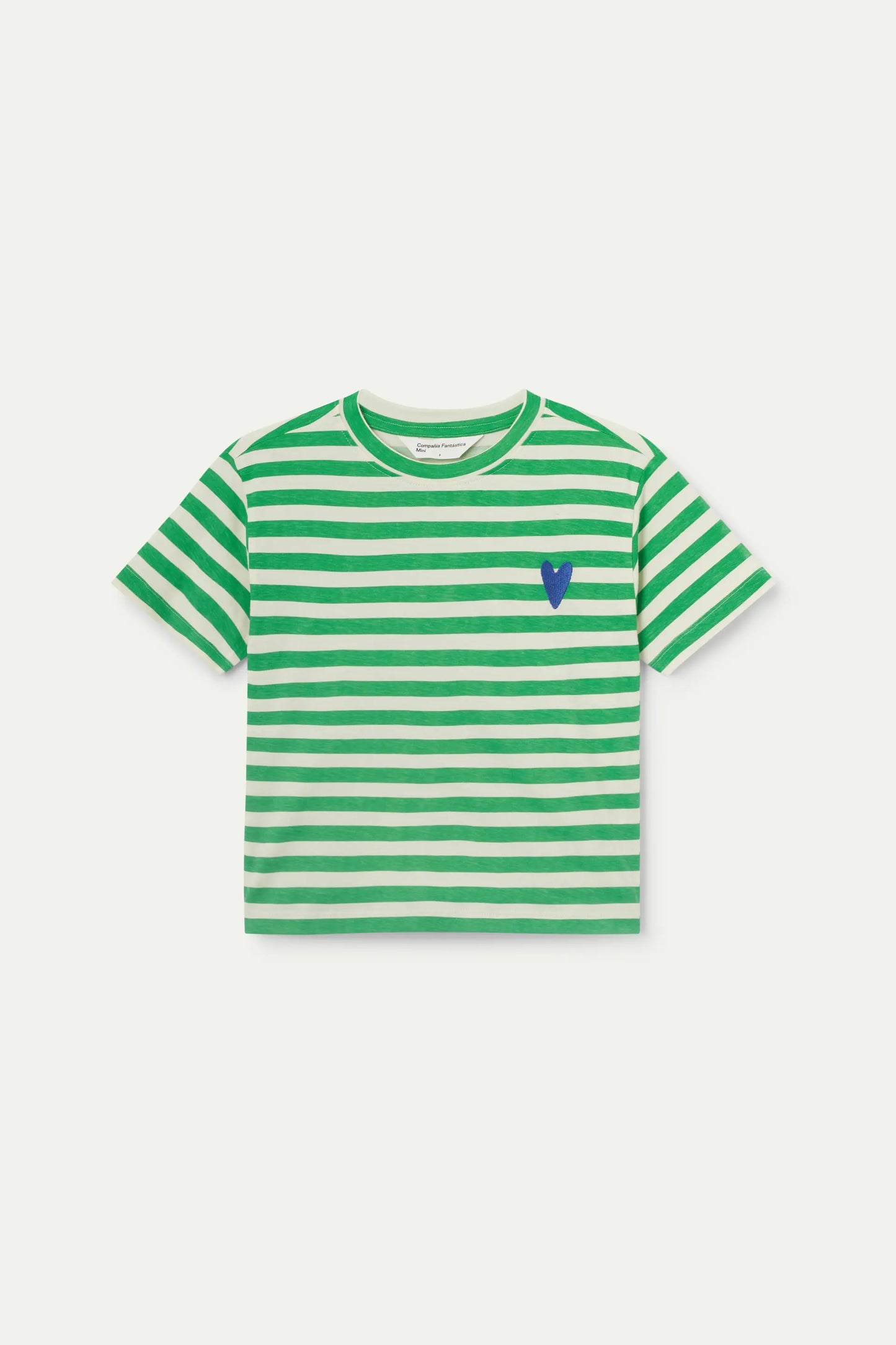 Unisex green striped t-shirt