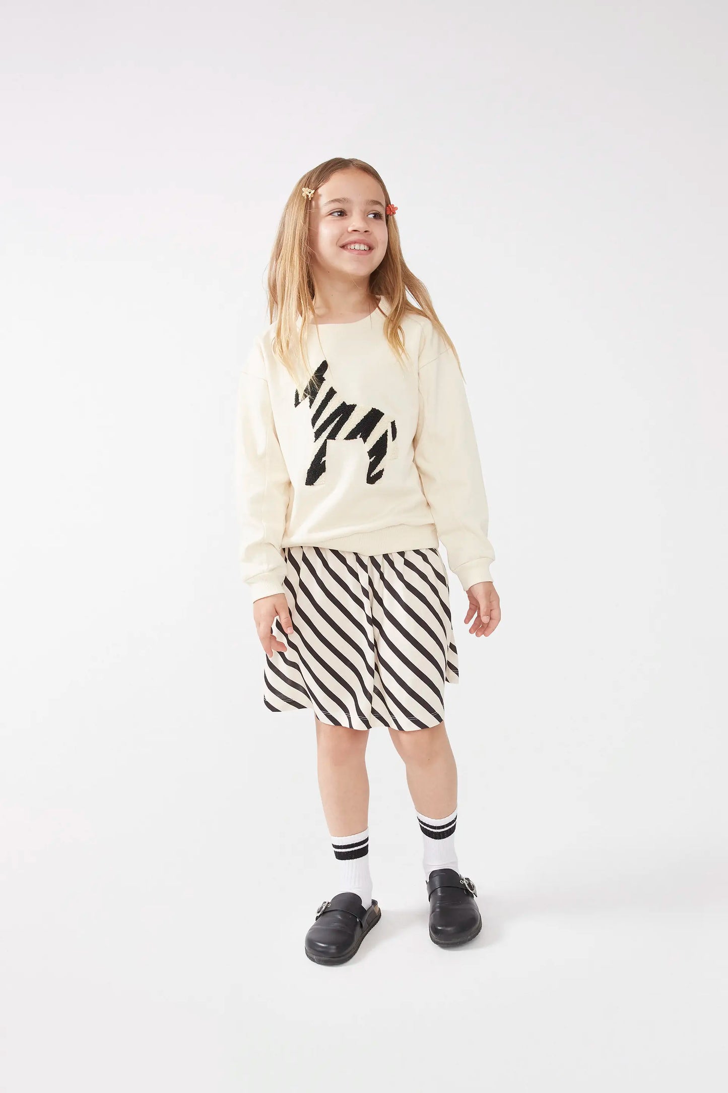 Sudadera unisex print cebra
