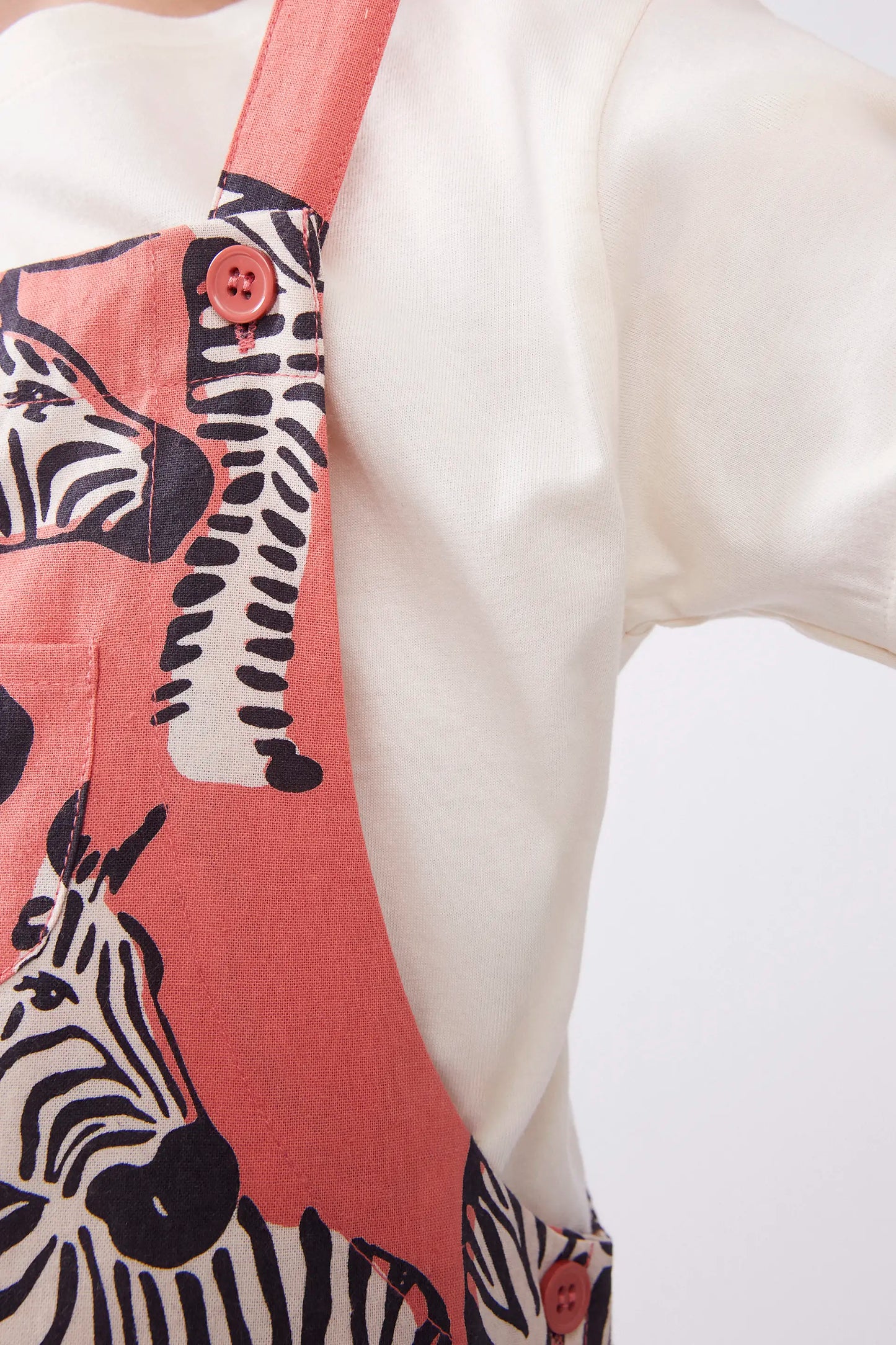 Safari print girl's pinafore