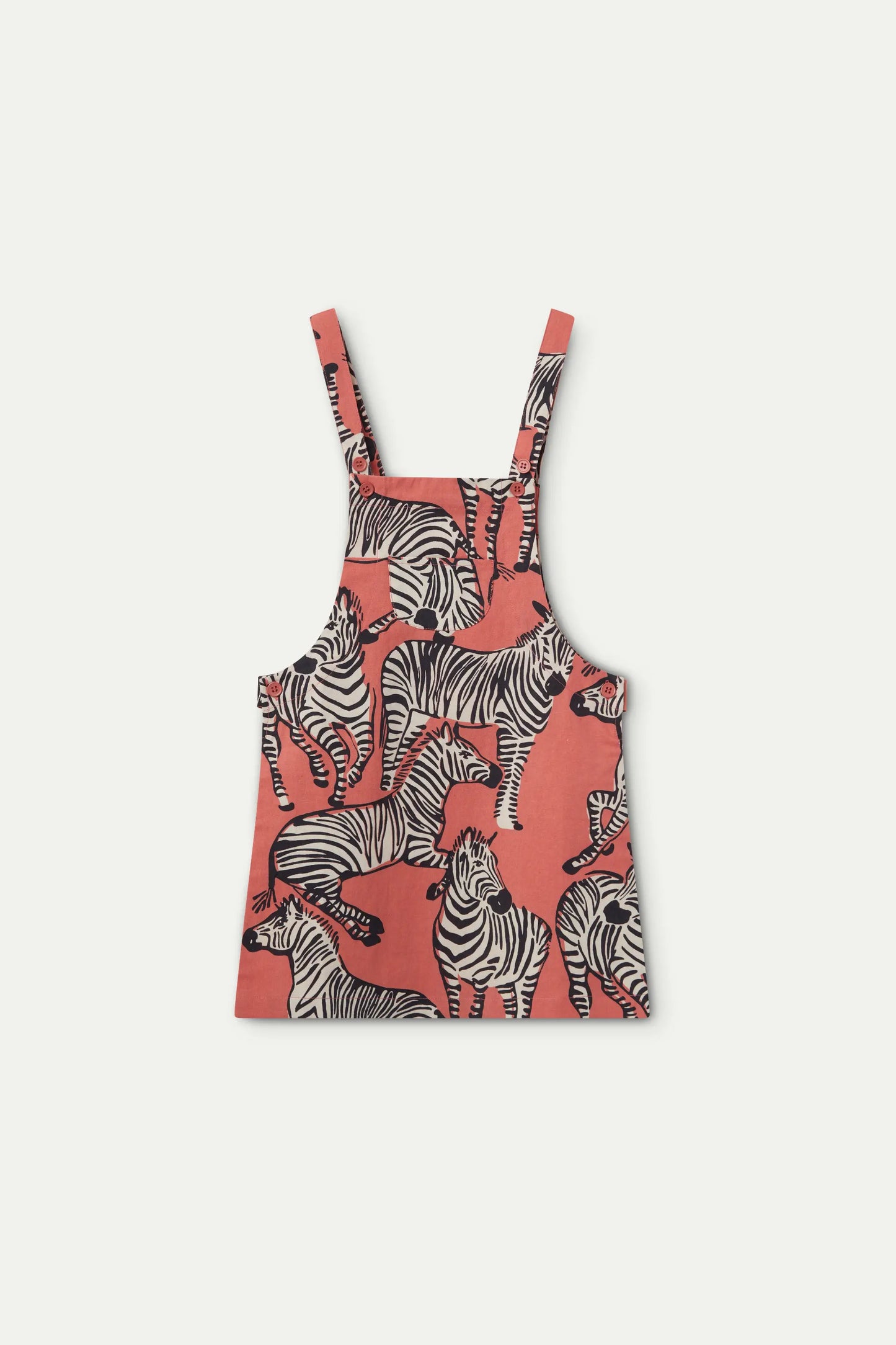 Safari print girl's pinafore