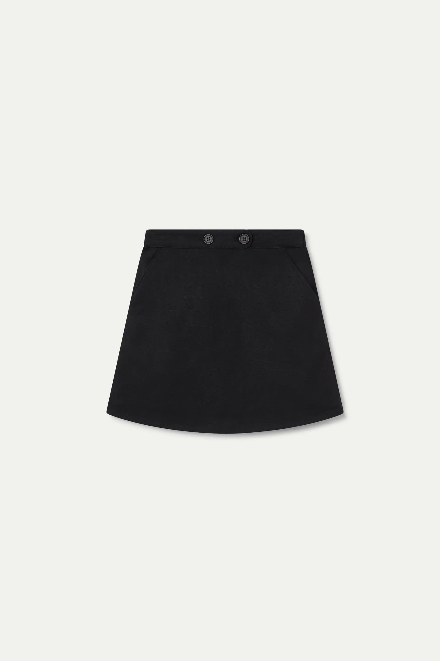 Short skirt for girl with black buttons
