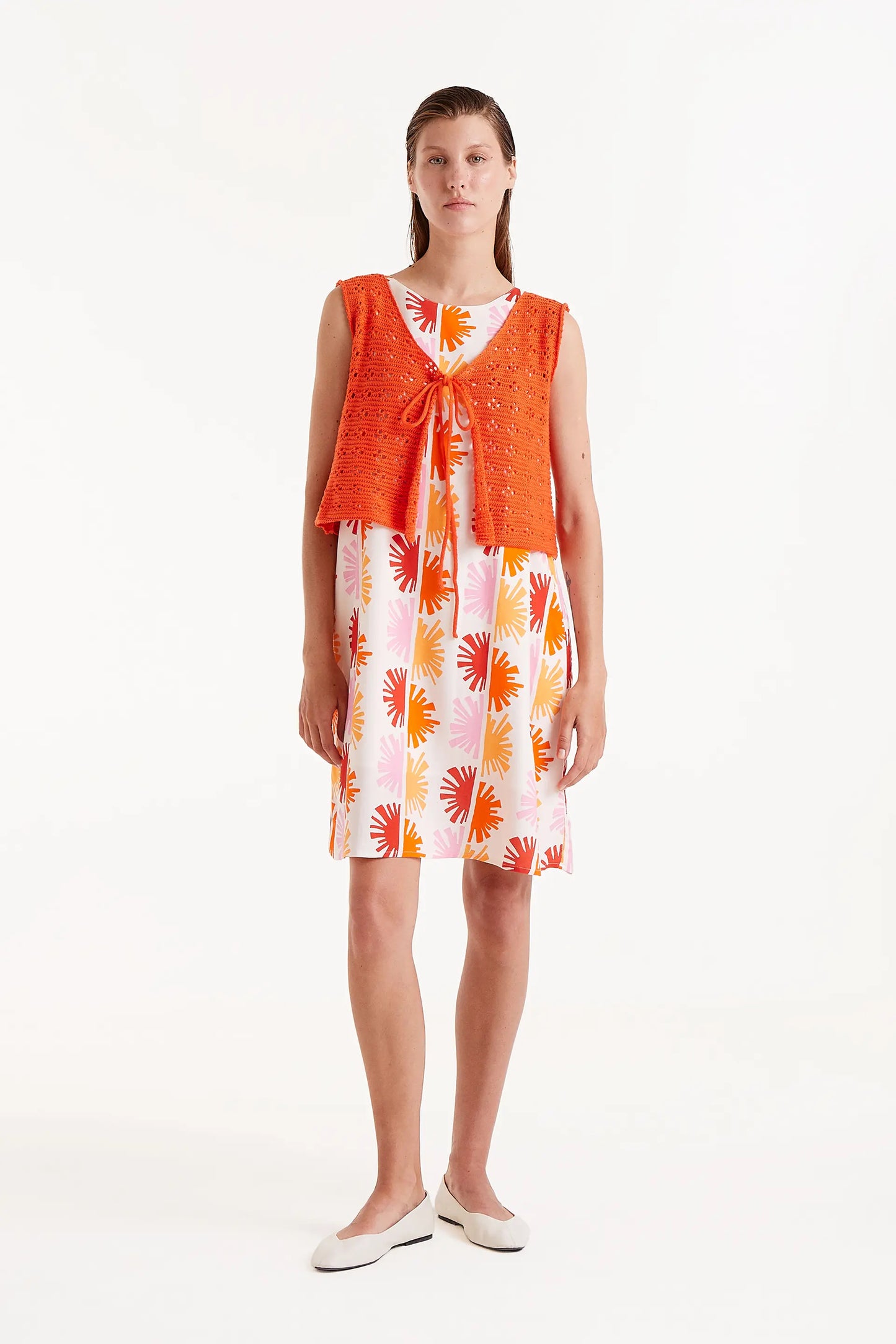 Top crochet lazada naranja