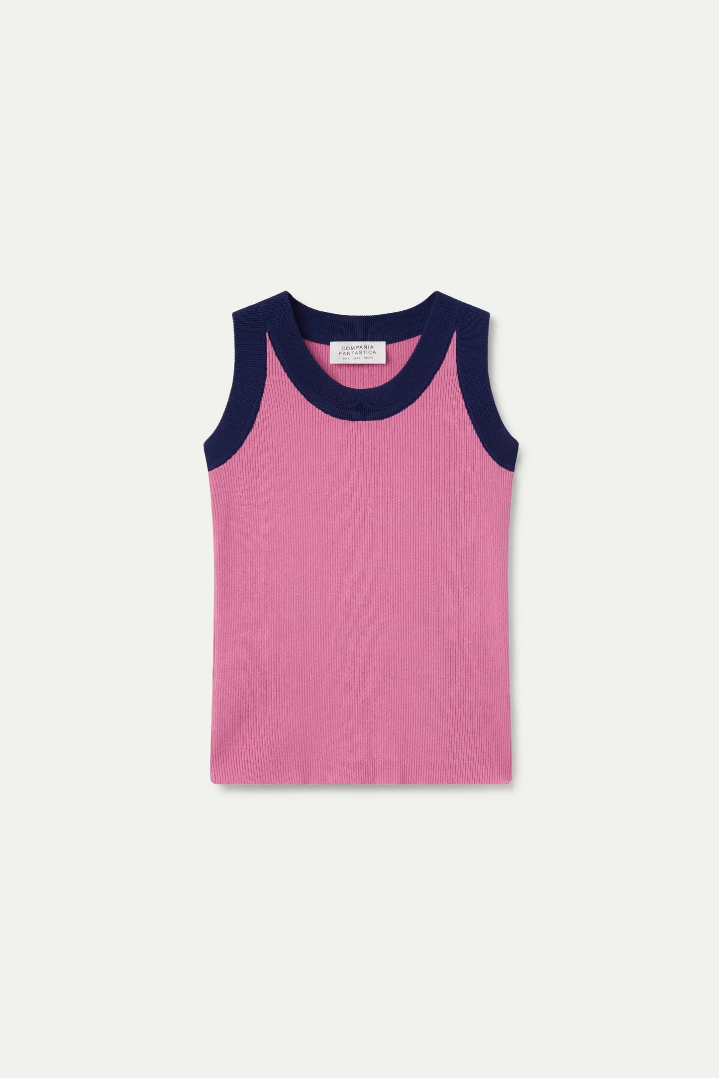Top tirantes bicolor rosa