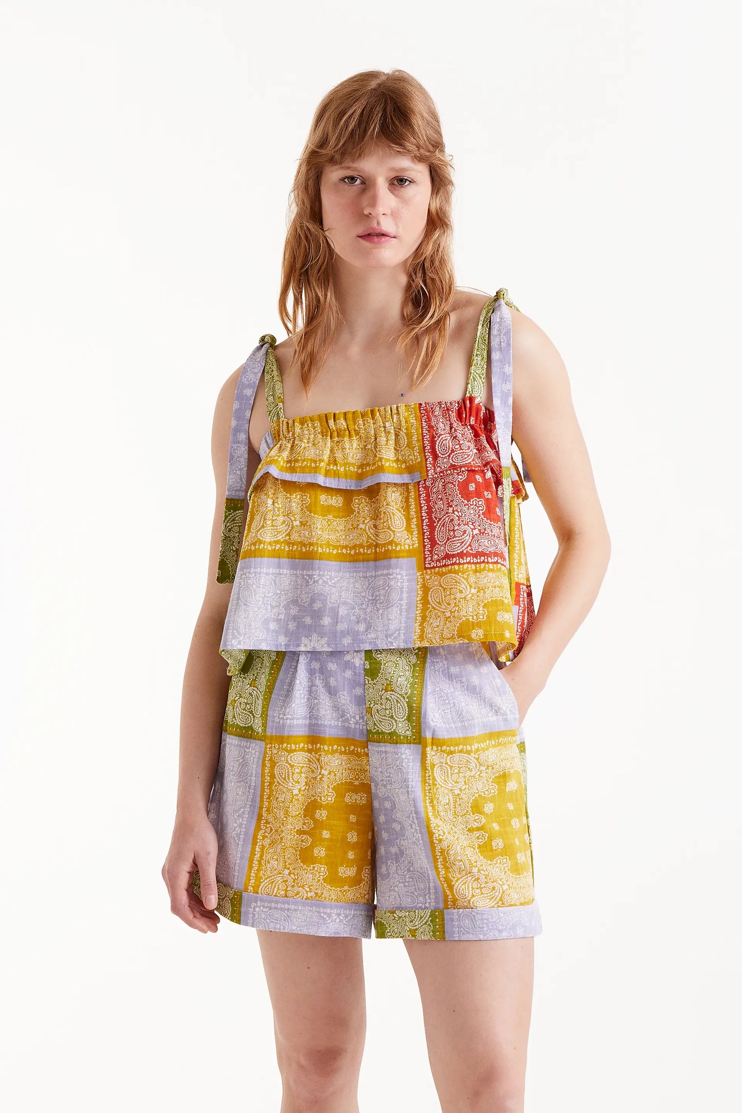 Pastels printed top