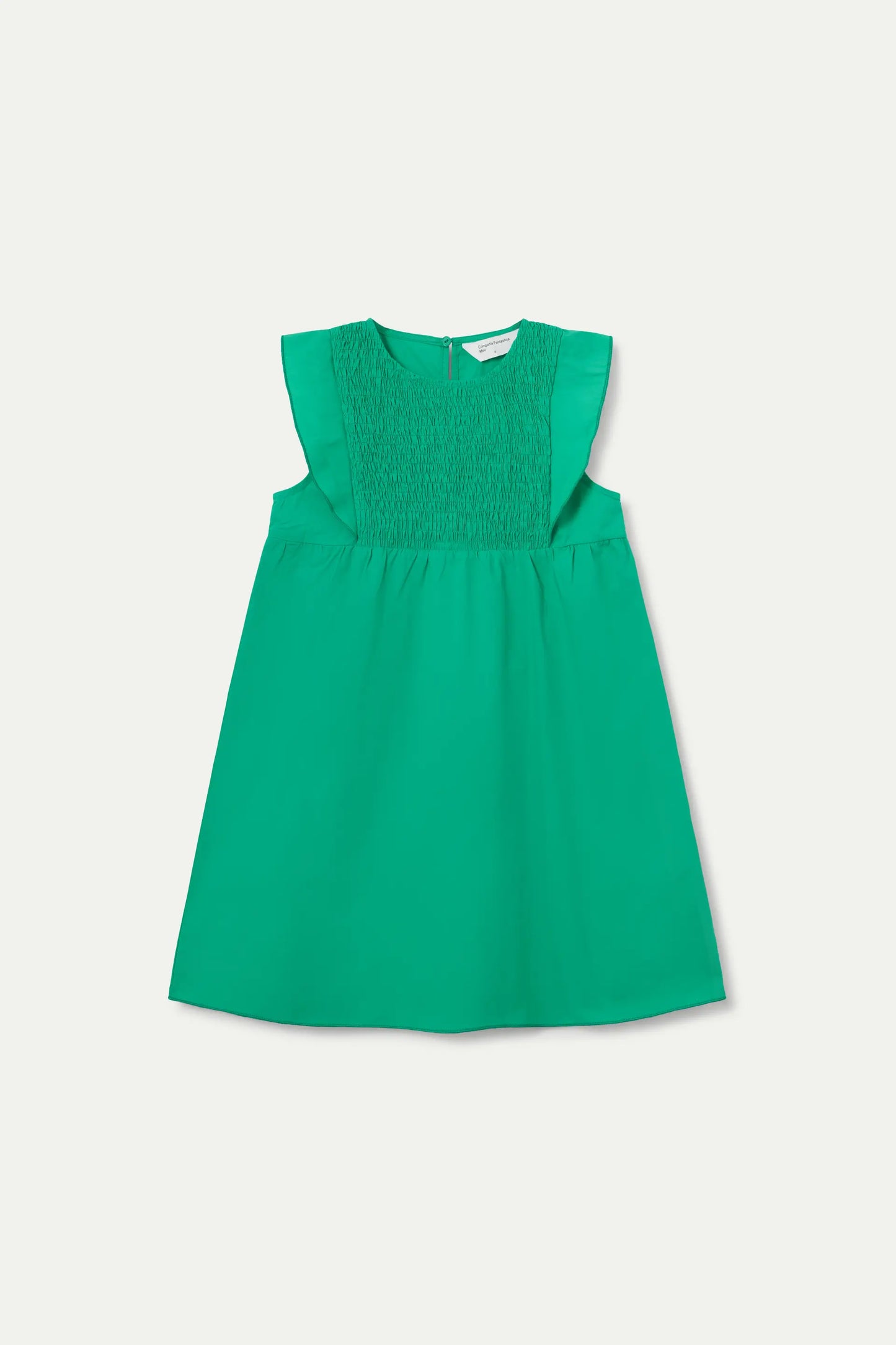 Abito corto verde da bambina