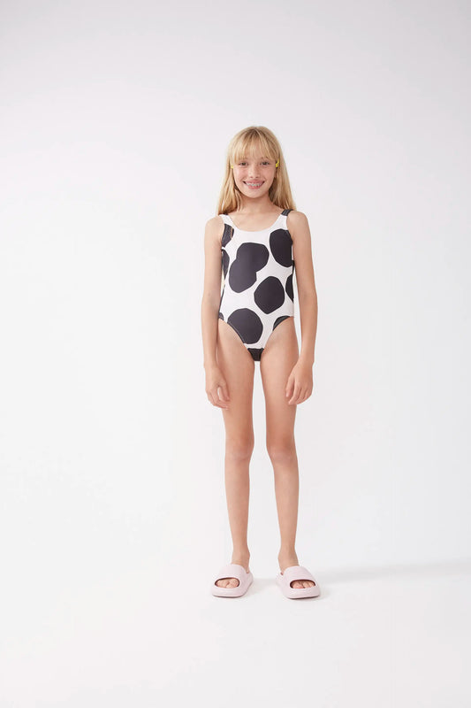 Bañador de niña estampado Terrazo
