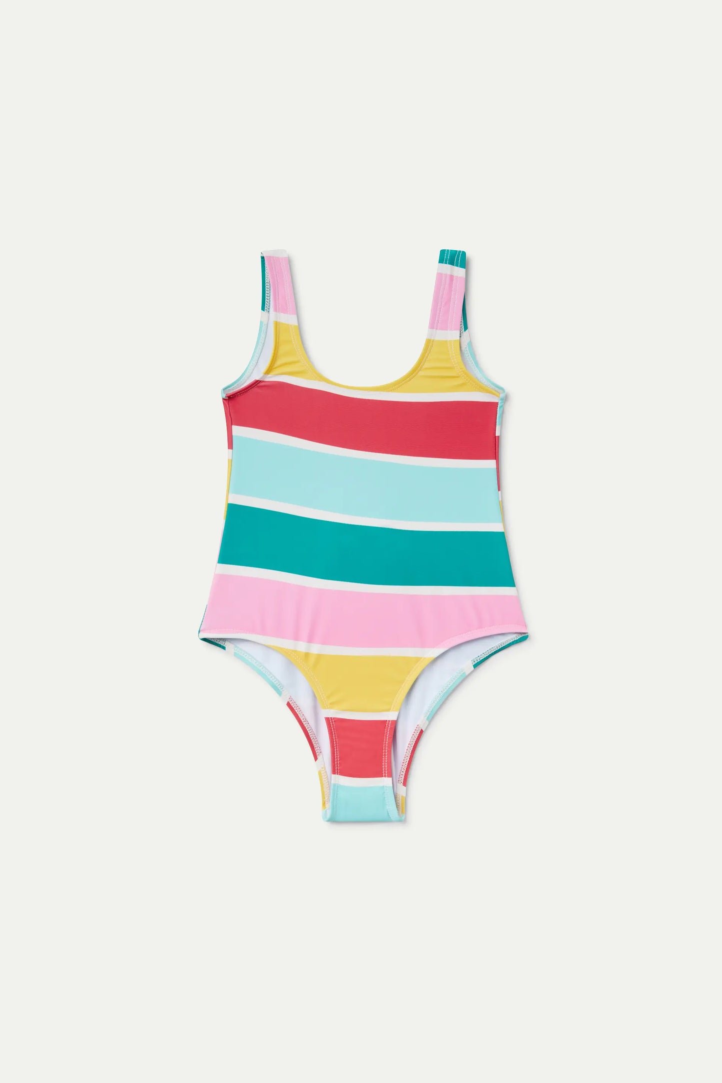 Colour Wave printed girl's swimsuit