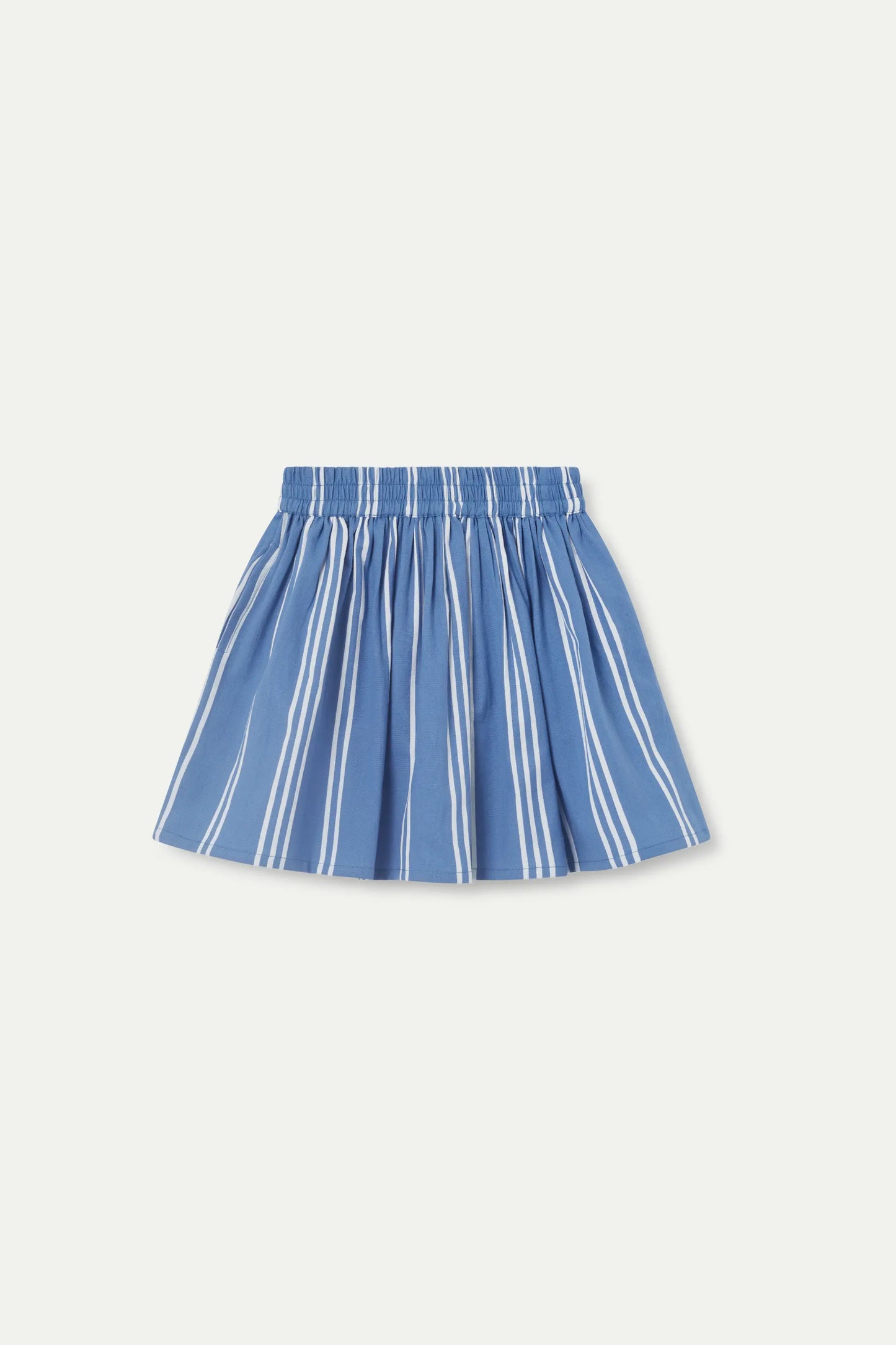 Blue striped girl's short skirt