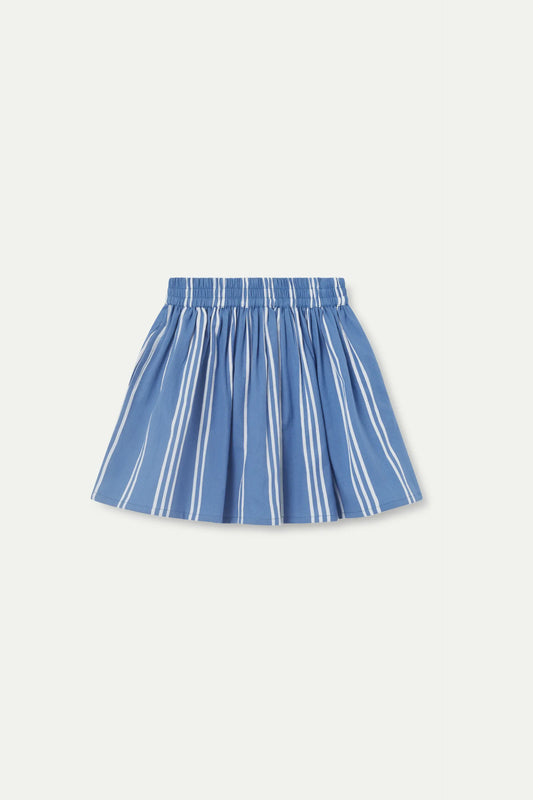 Falda corta de niña rayas azul