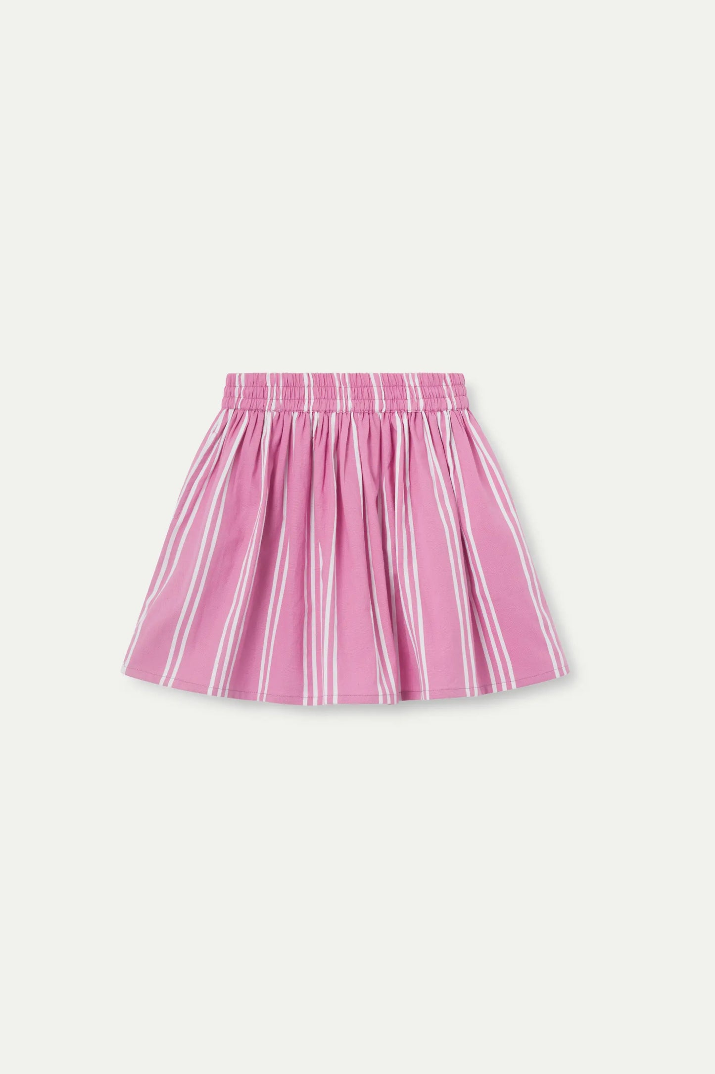 Falda corta de niña rayas rosa