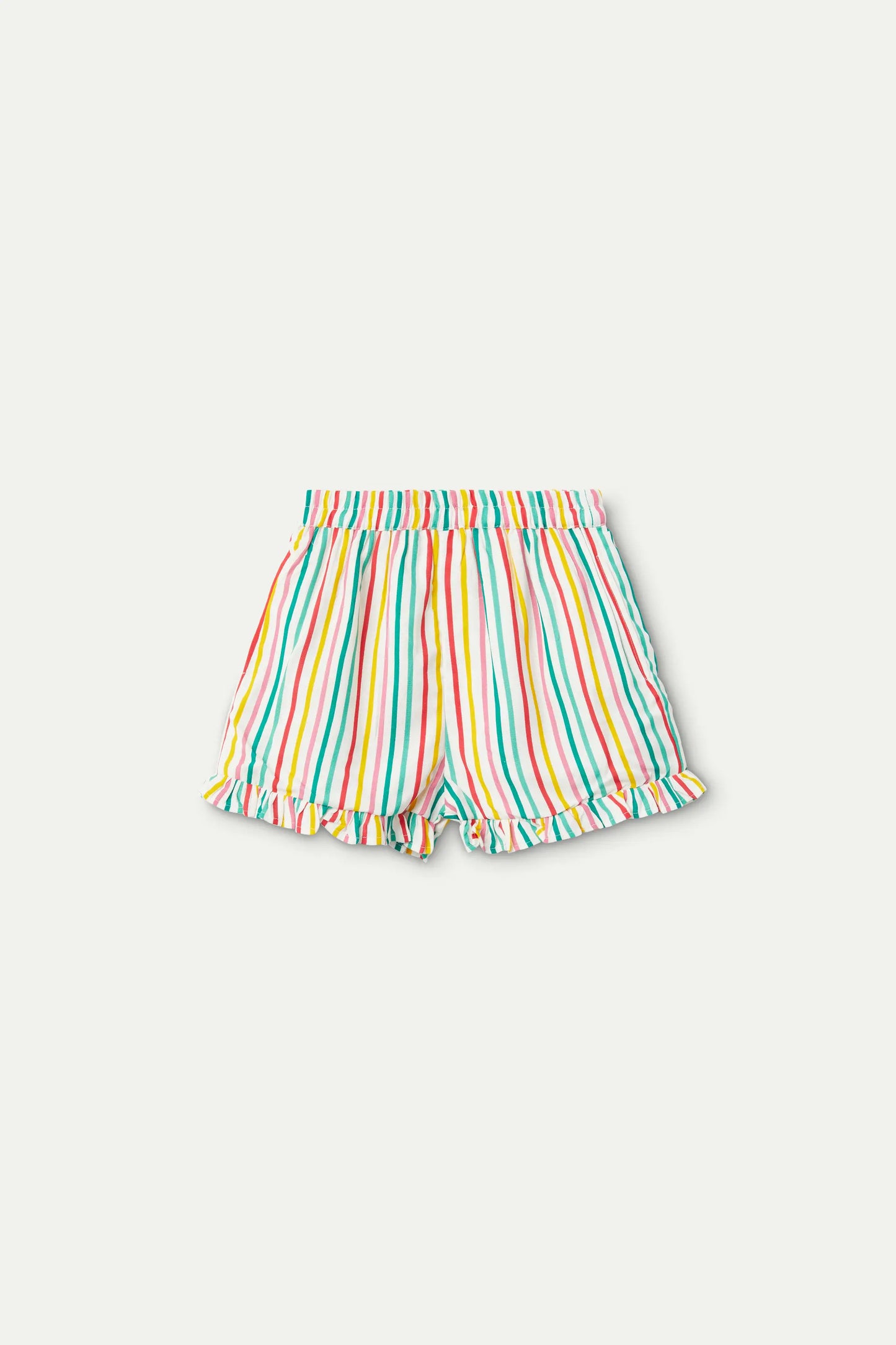 Multicolored striped girls' shorts