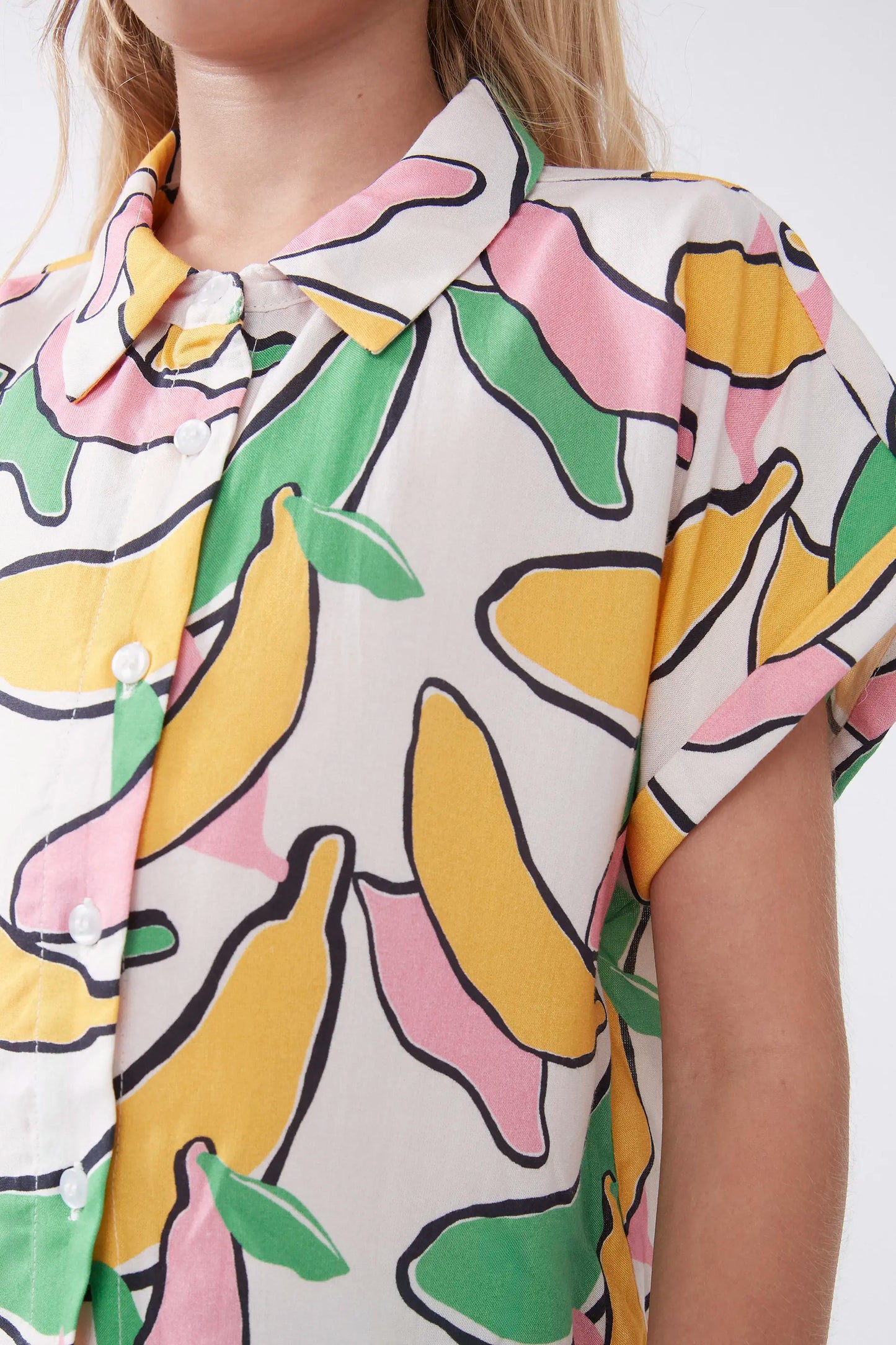 Banana print girl's shirt