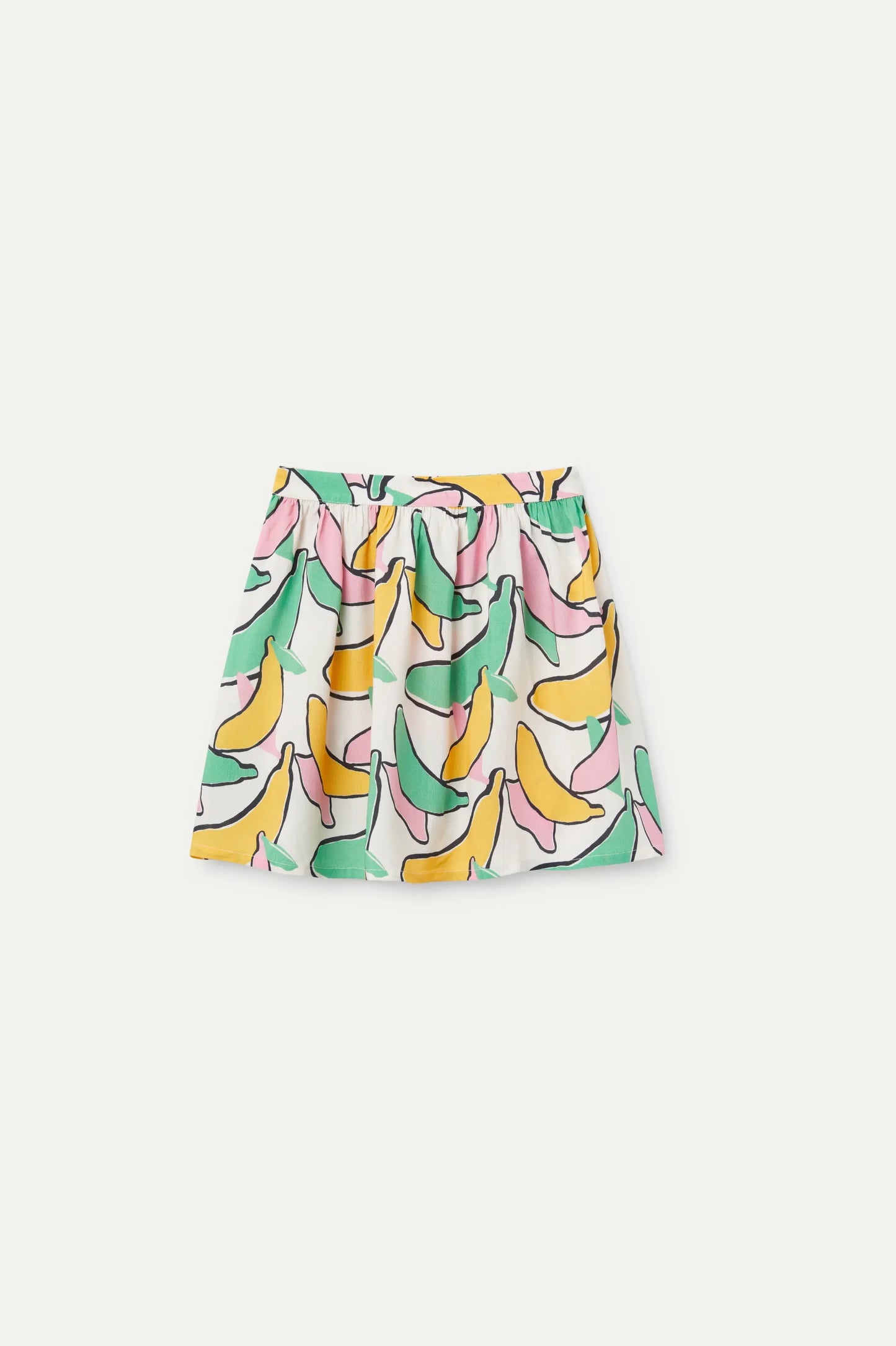 Falda corta de niña estampado Banana