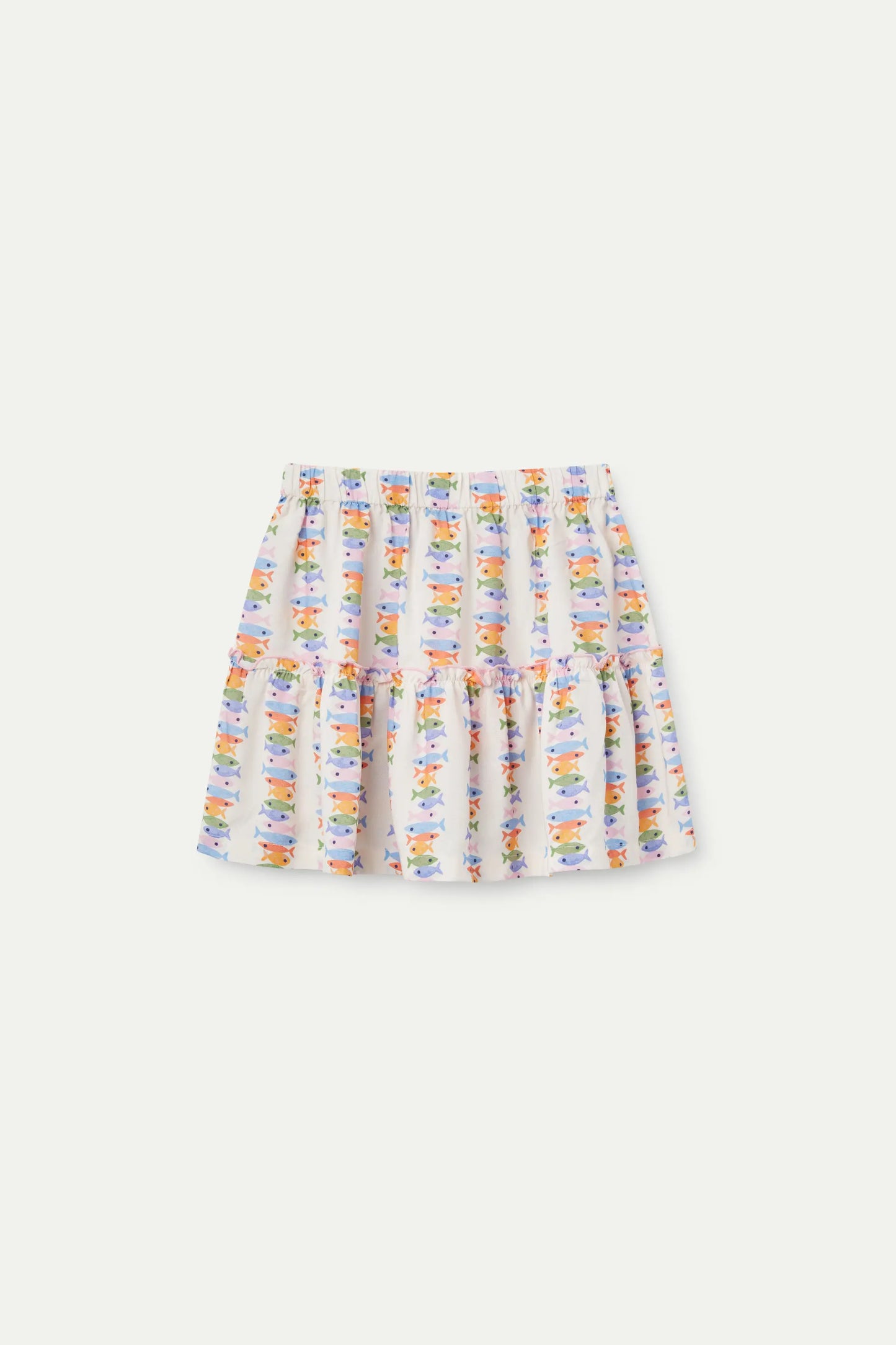 LENZING™ ECOVERO™ rayon girls' short skirt with a Marina print