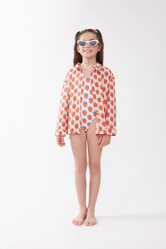 Camisa unisex estampado Strawberry Beach