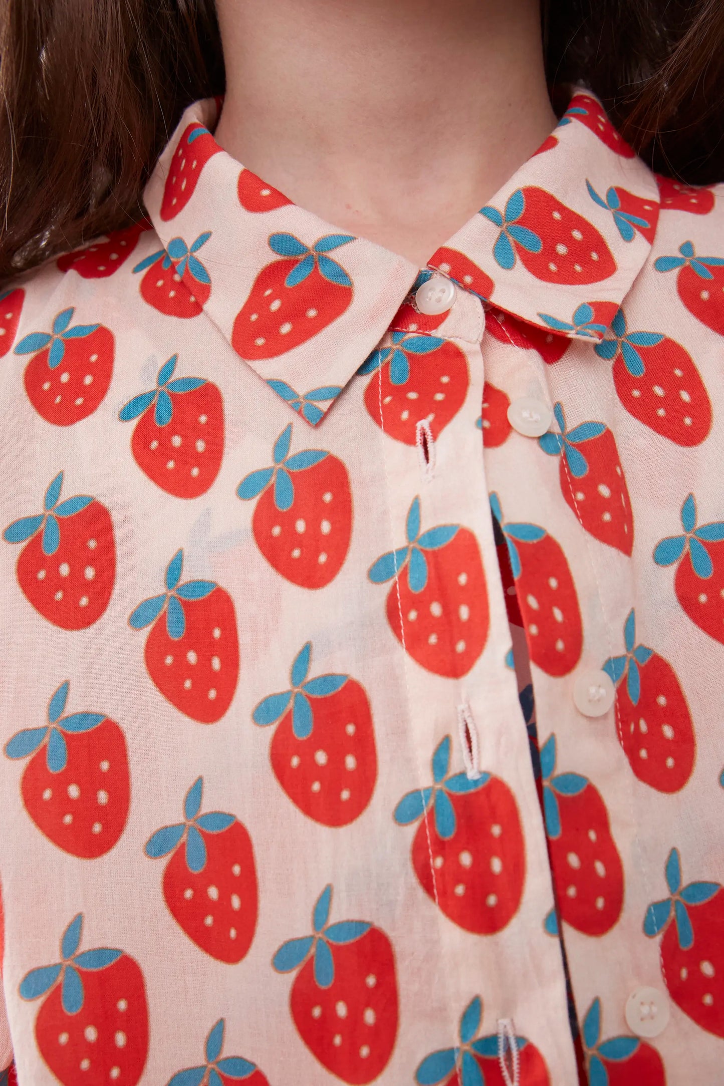 Strawberry Beach print unisex shirt