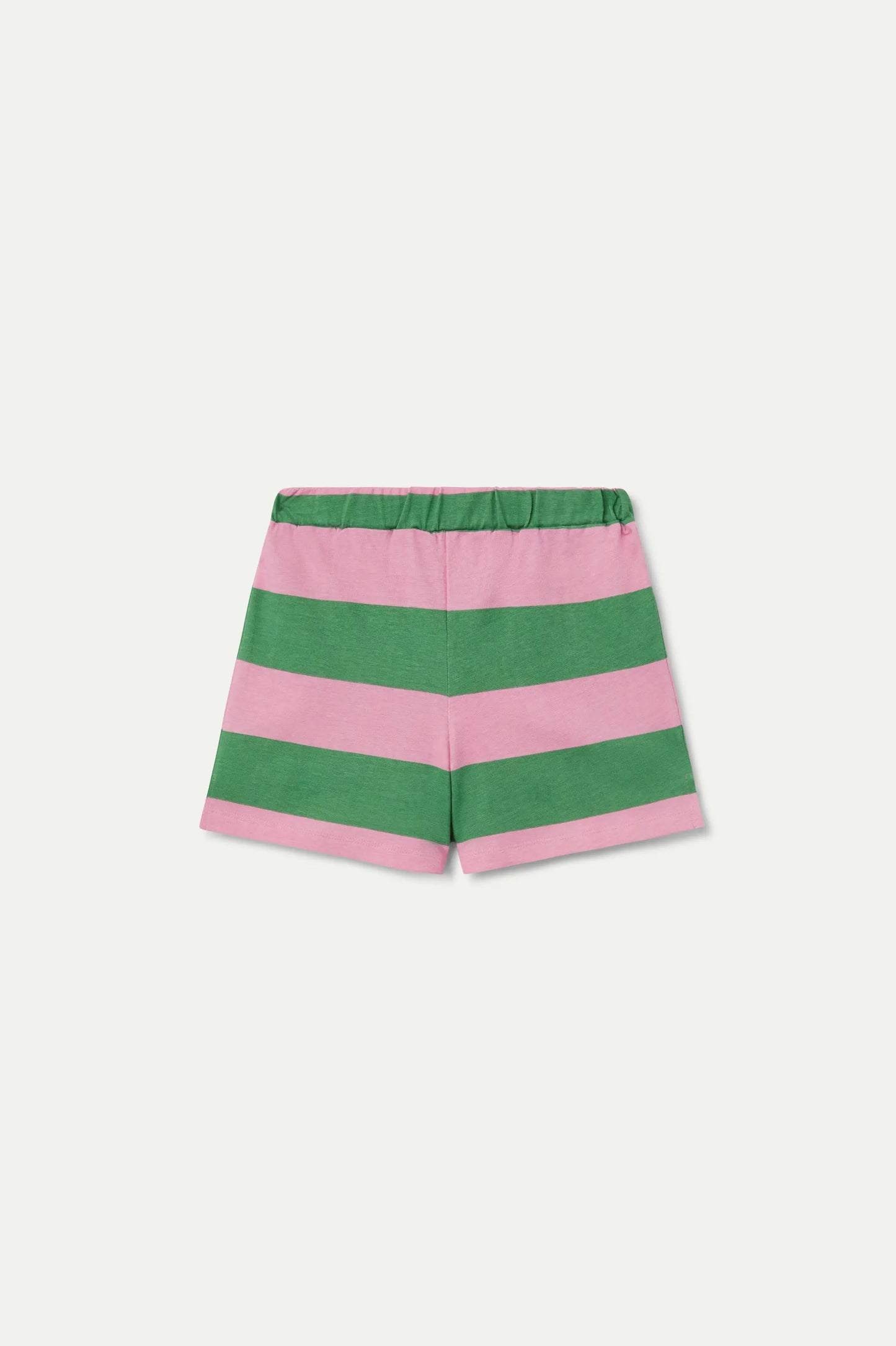 Green striped girls' shorts
