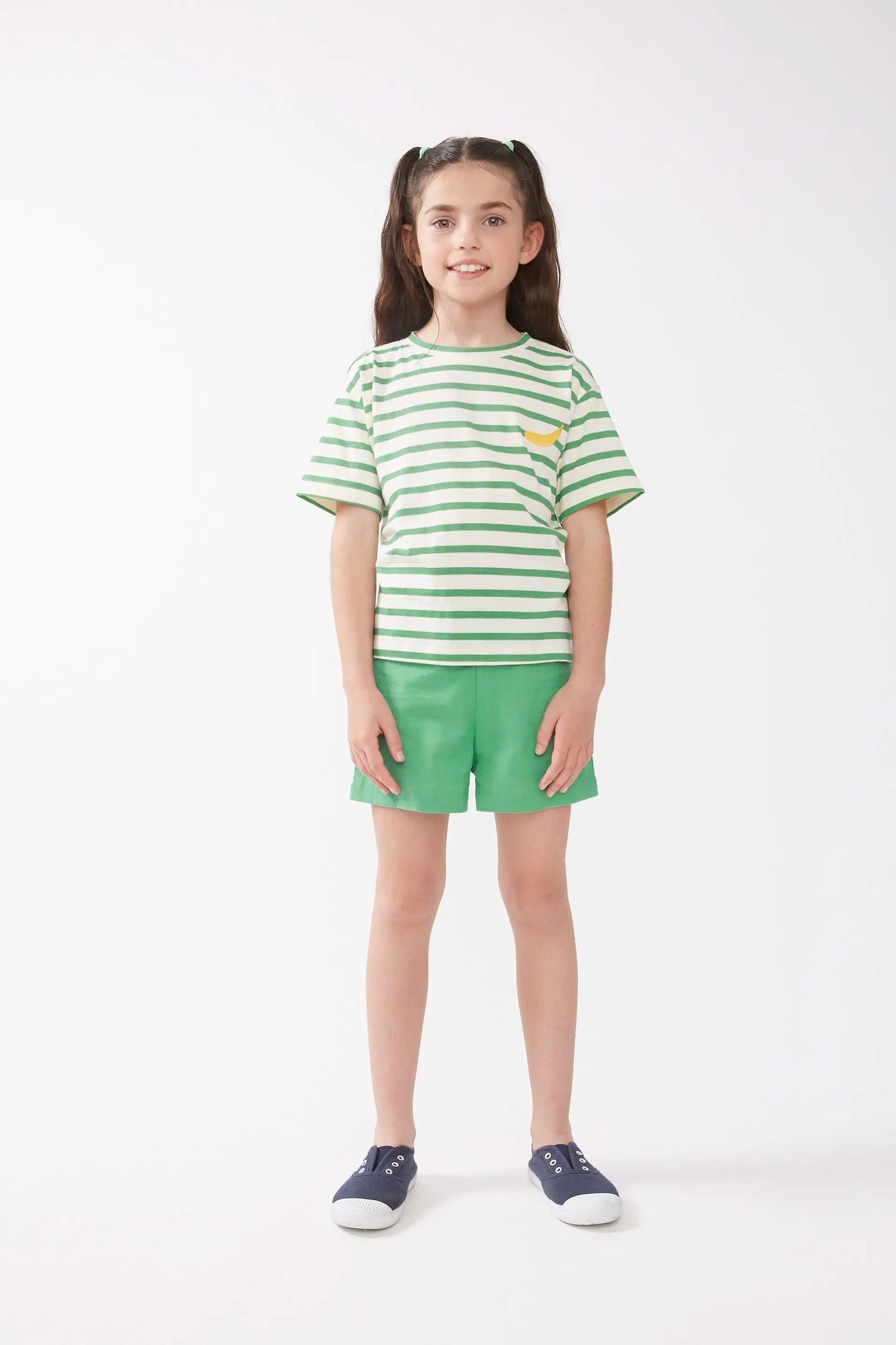 Camiseta unisex estampado rayas verdes