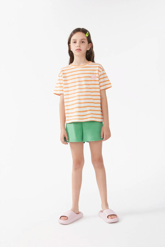 Camiseta unisex rayas naranjas