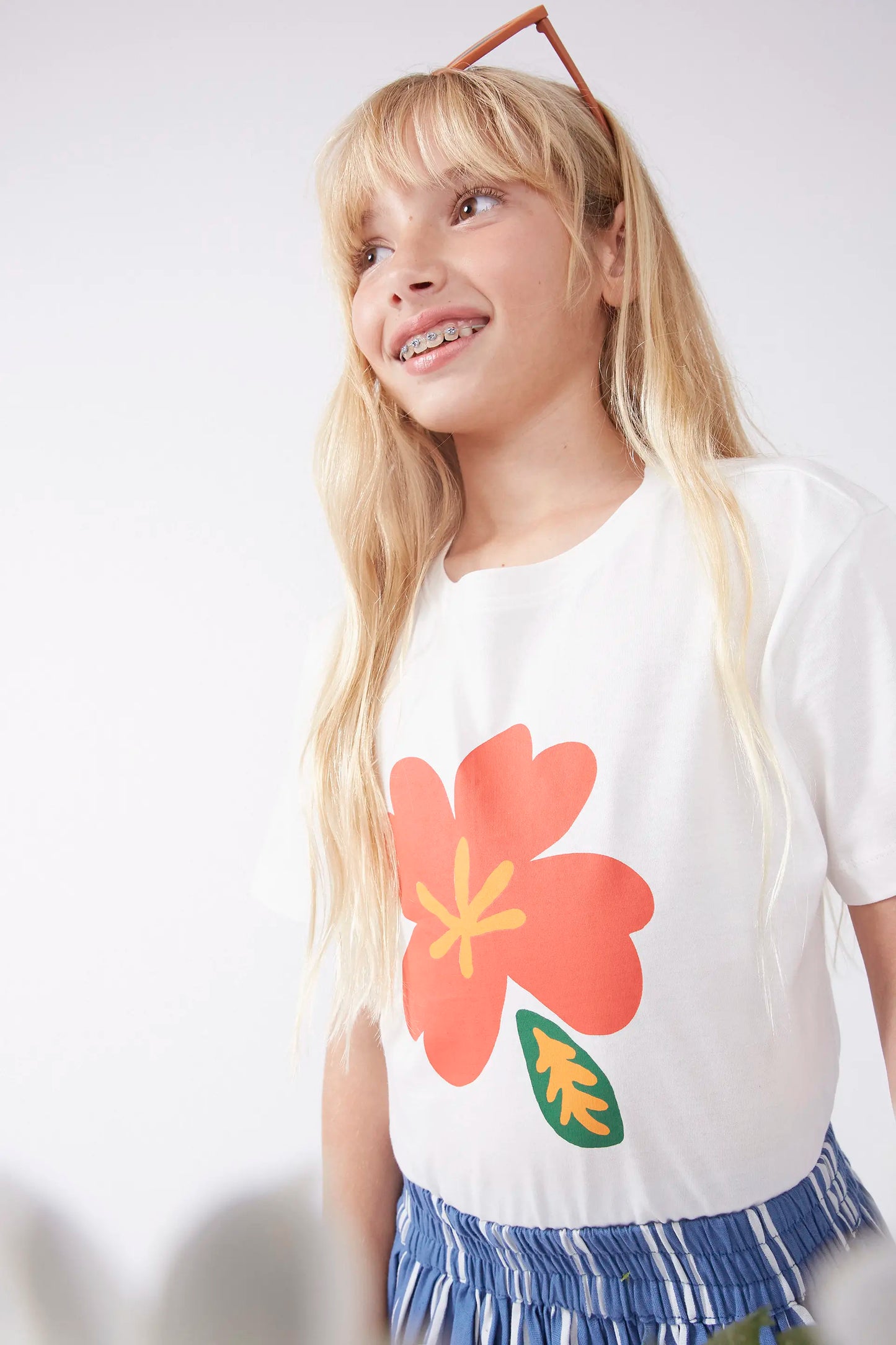 Camiseta unisex print de flor