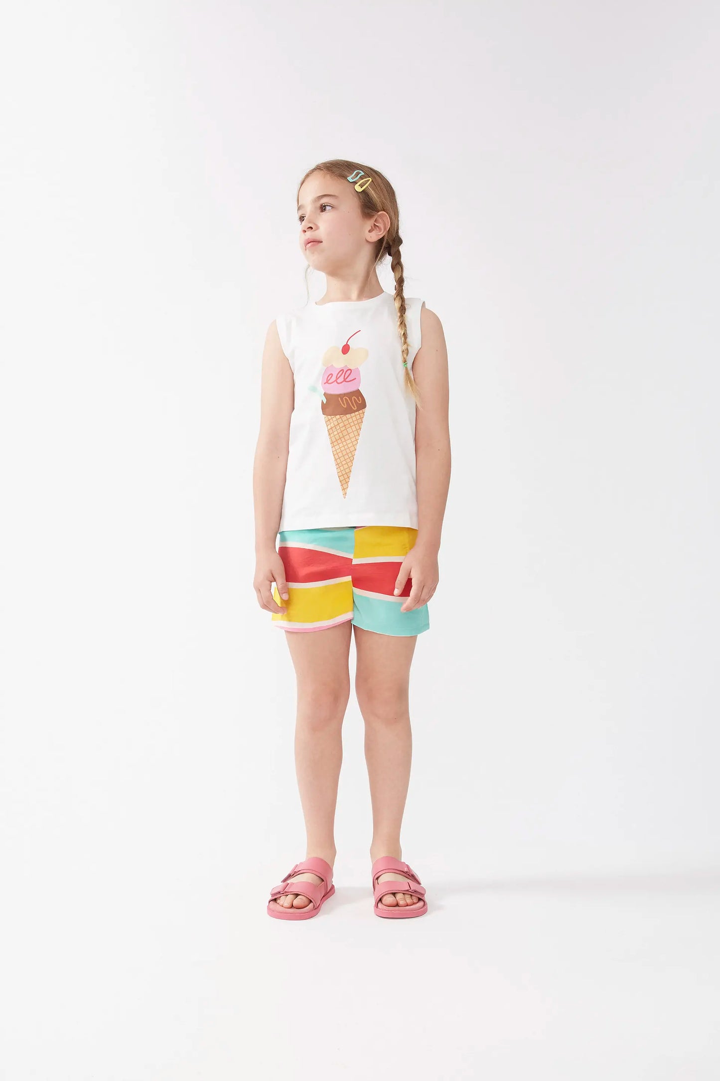 Unisex ice cream print t-shirt